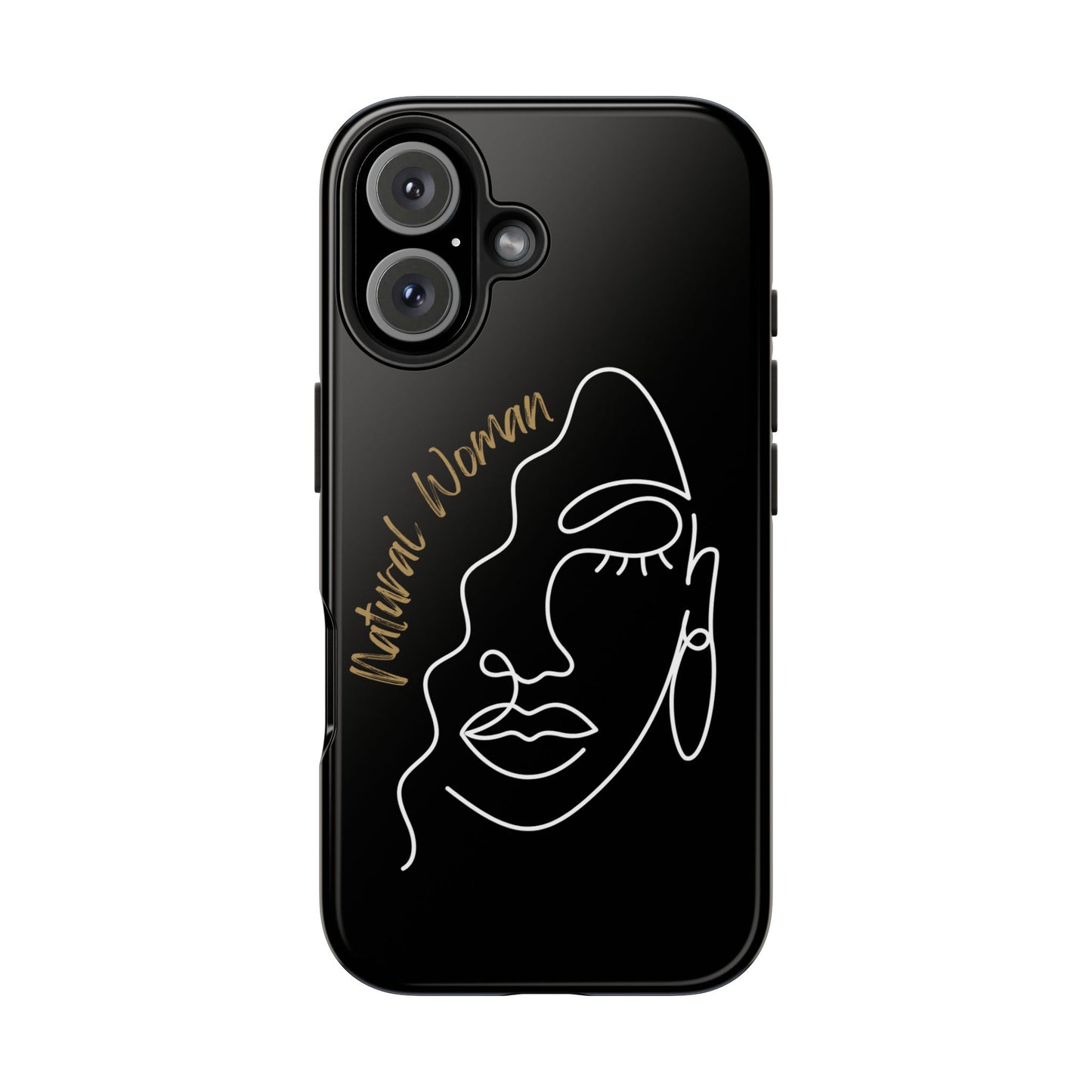 Natural Woman Half Face (WL)Tough Phone Case BLACK