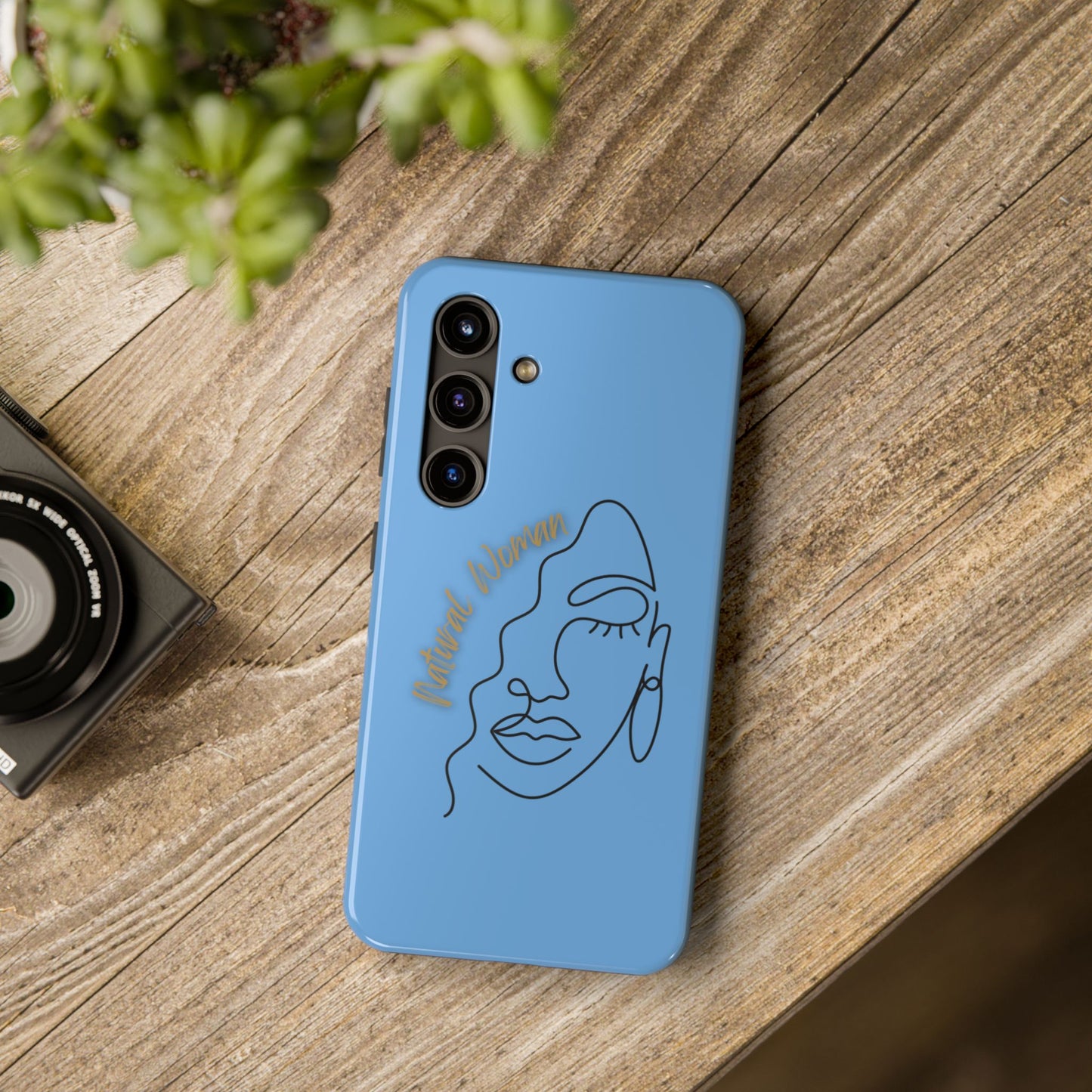 Natural Woman Half Face (BL)Tough Phone Case LIGHT BLUE