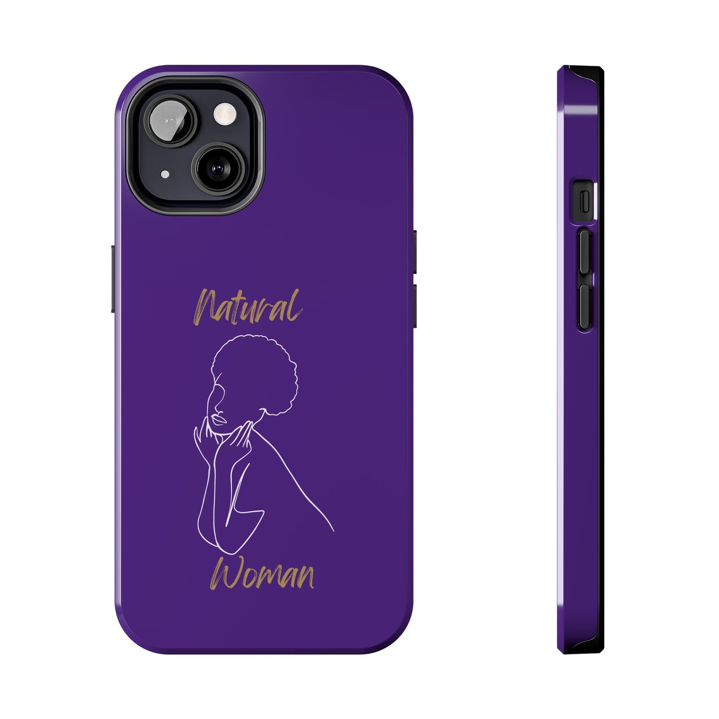 Natural Woman Cute Afro (WL)Tough Phone Cases PURPLE