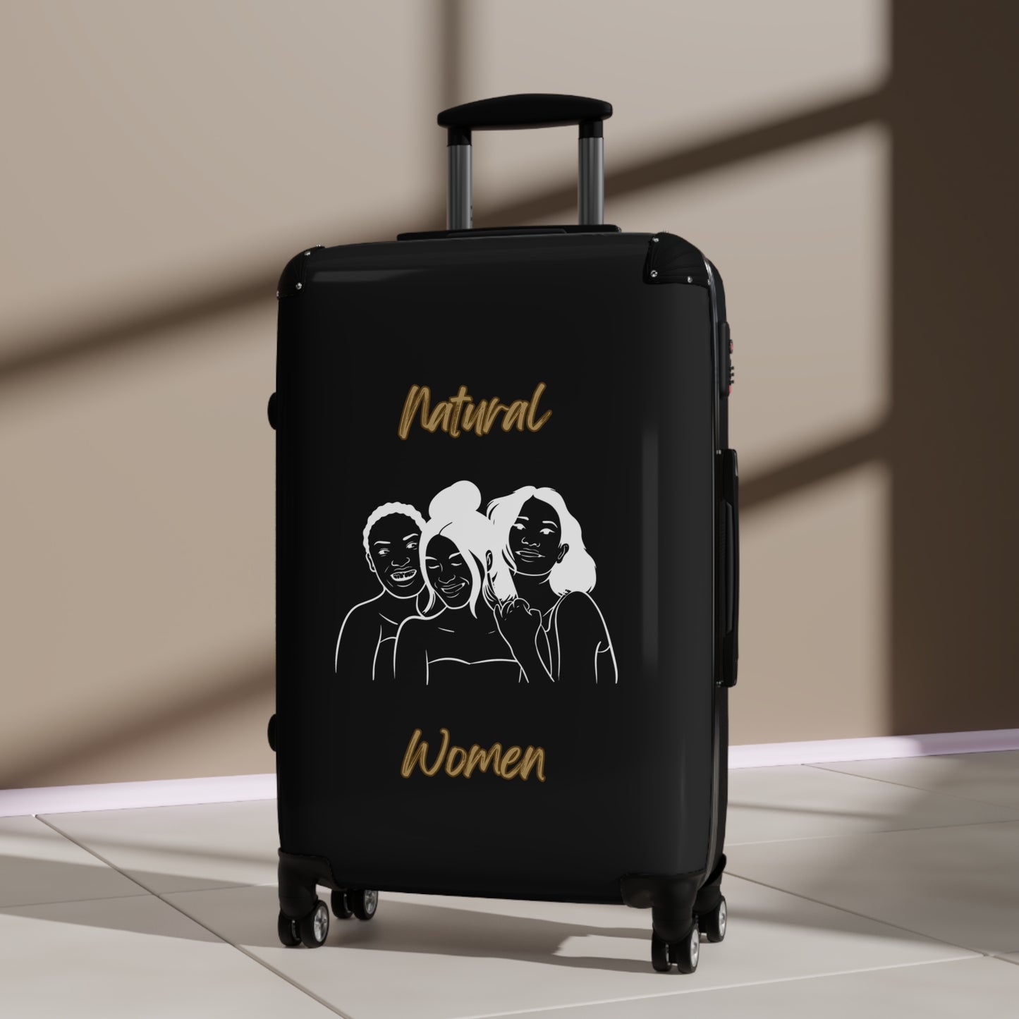 Natural Woman Laughing Friends (WL) Suitcase BLACK