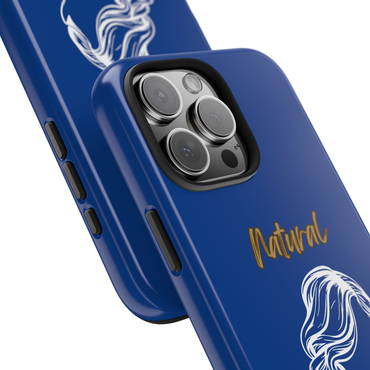 Natural Woman Long Curl (WL)Tough Phone Cases DARK BLUE