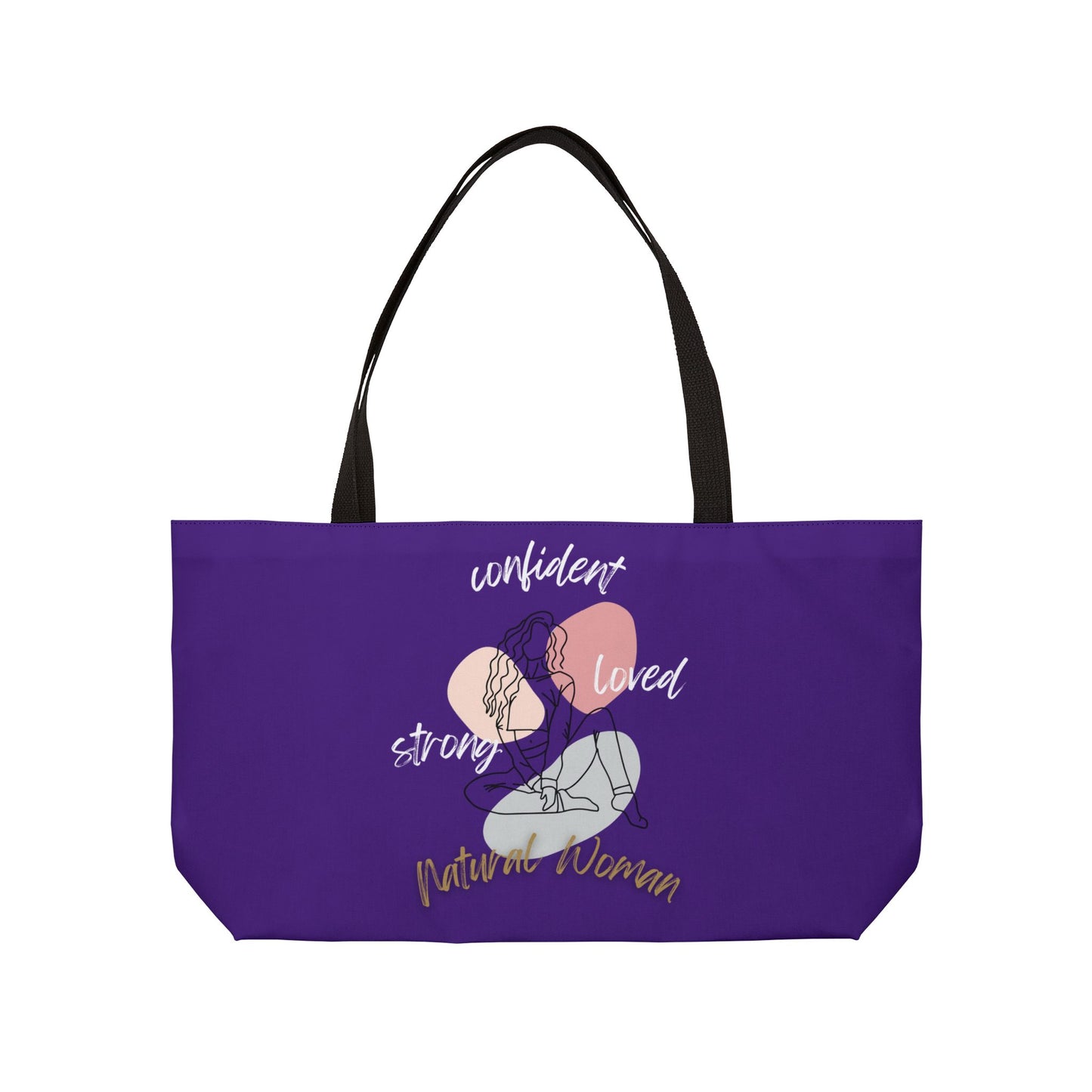Natural Woman Strong Confident Loved (WL) Weekender Tote Bag PURPLE