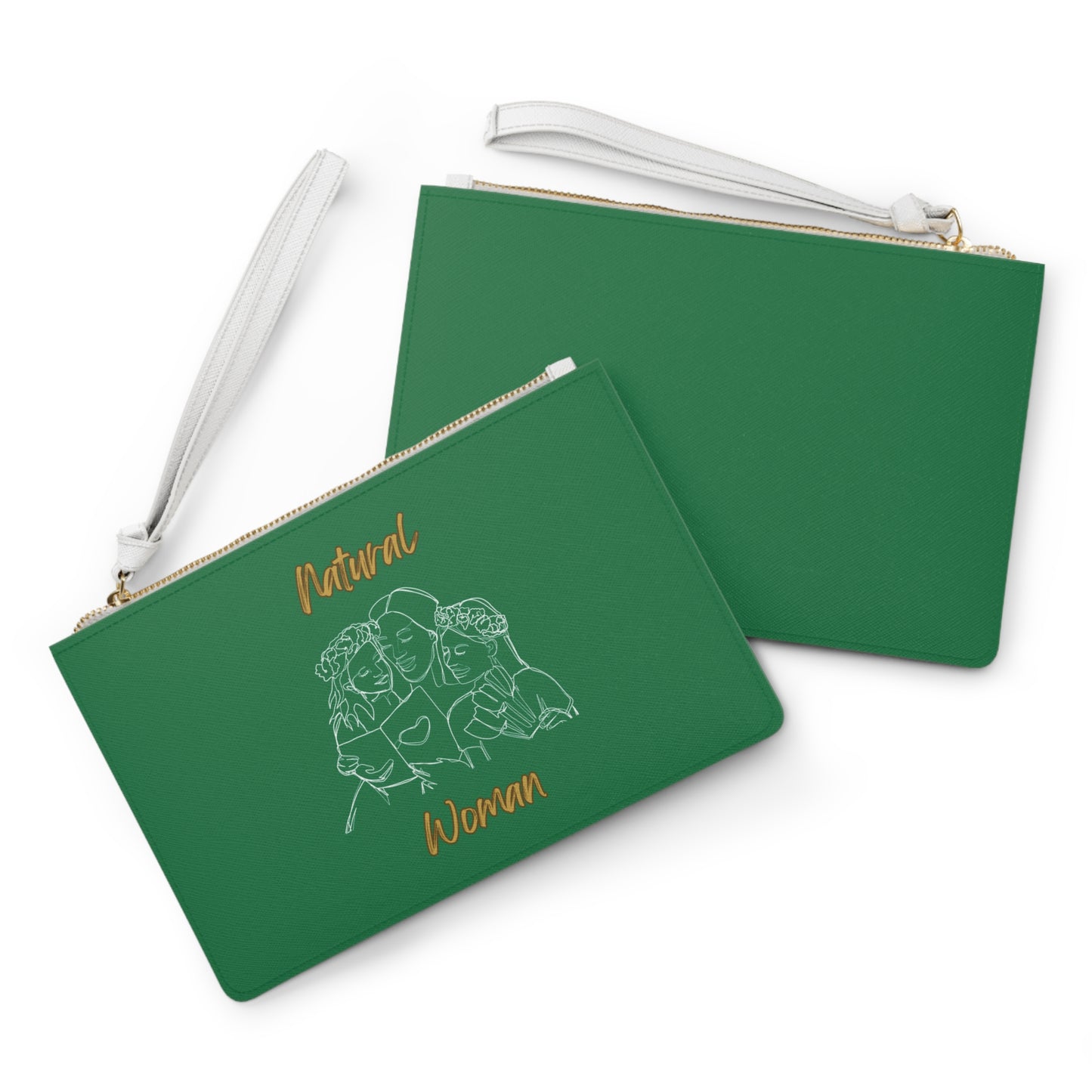 Natural Woman Me & My Girls (WL) Clutch Bag DARK GREEN