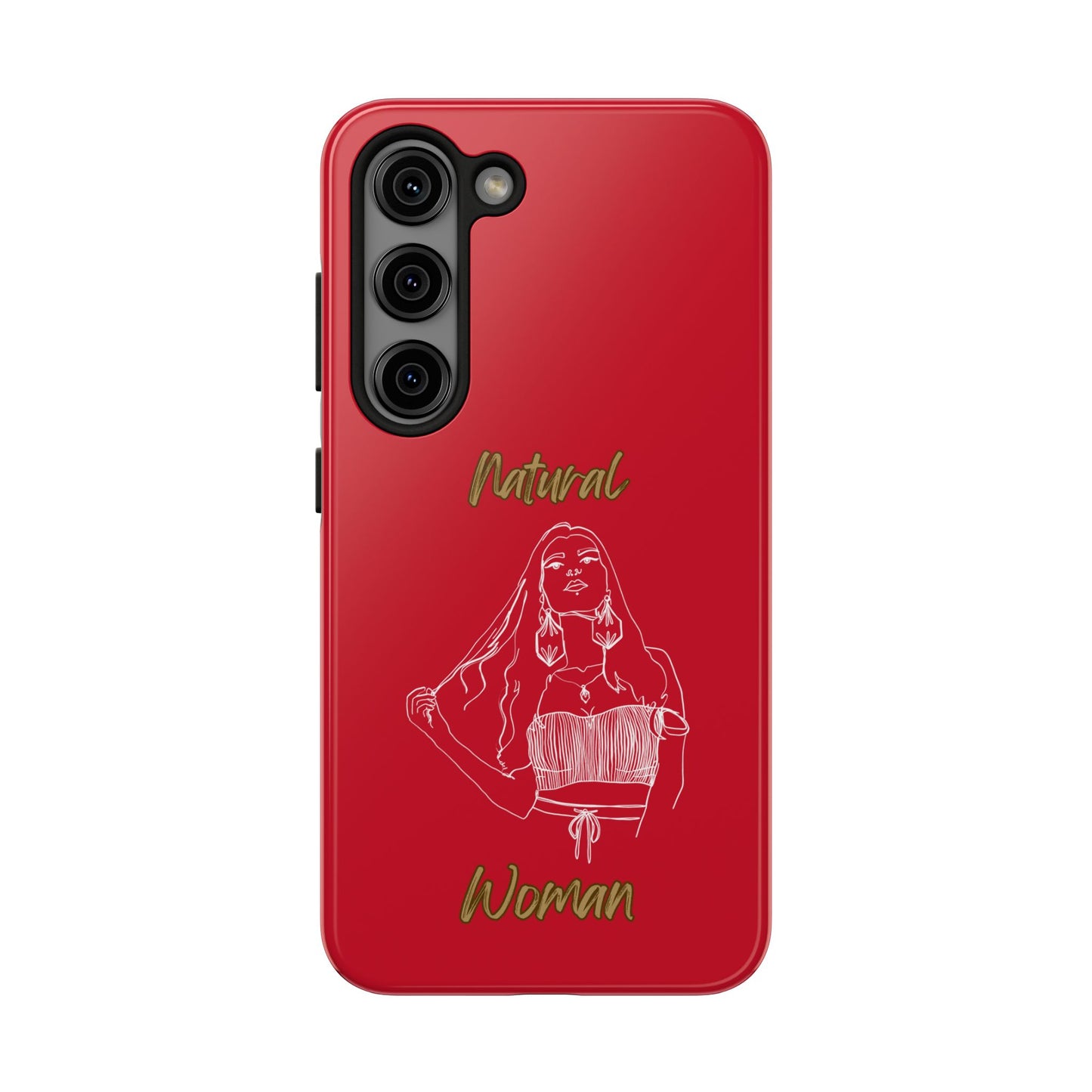 Natural Woman Thinking (WL)Tough Phone Cases DARK RED