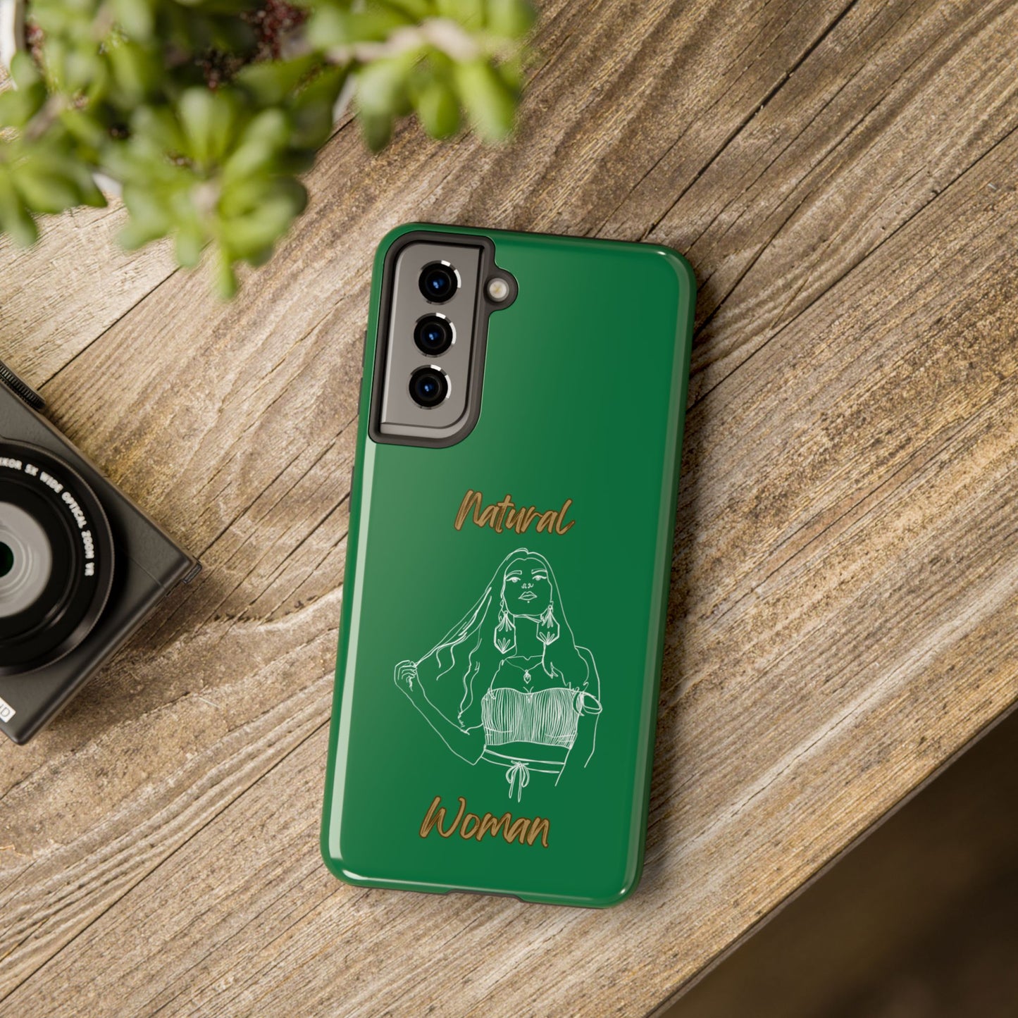 Natural Woman Thinking (WL)Tough Phone Cases DARK GREEN