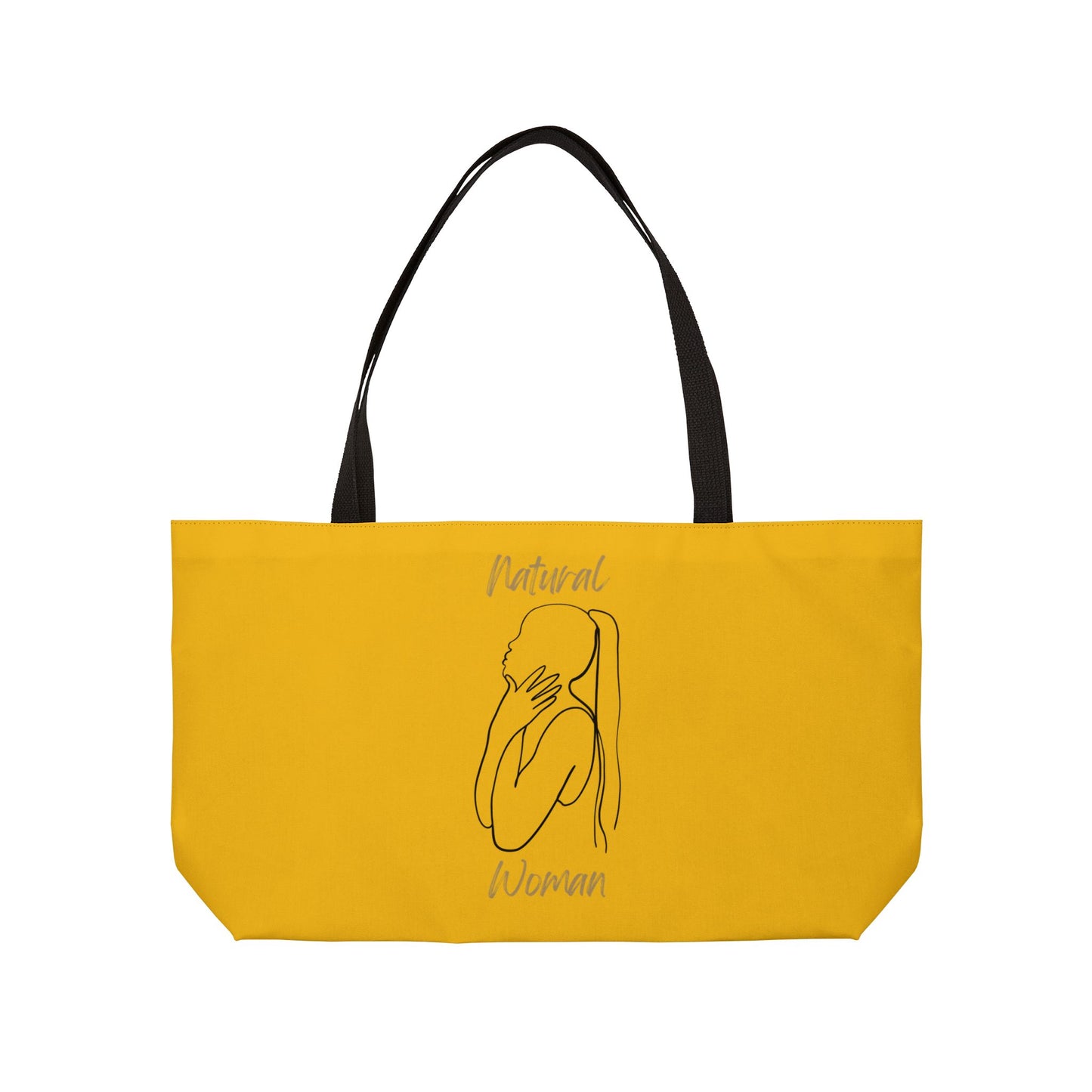 Natural Woman Ponytail (BL) Weekender Tote Bag YELLOW