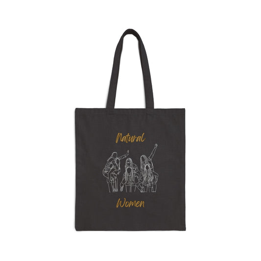 Natural Woman Piggy Back (WL) Cotton Canvas Tote Bag
