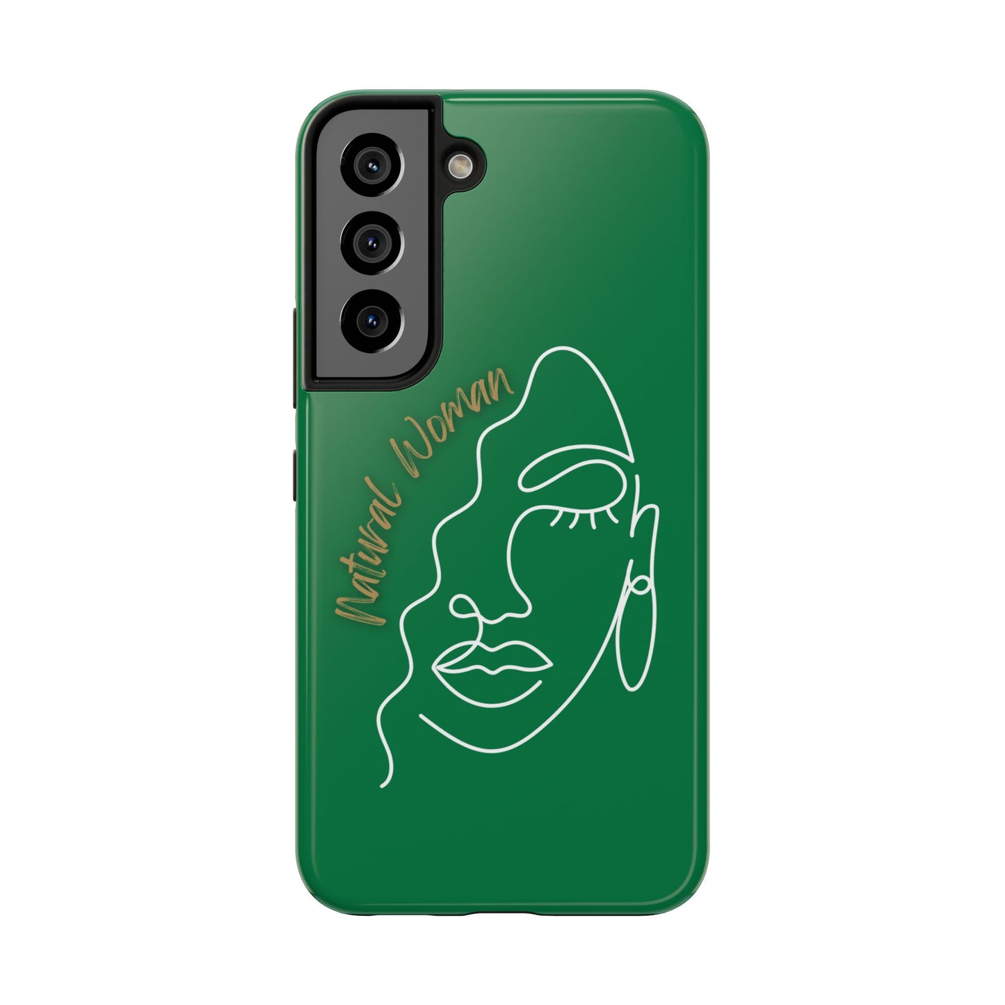 Natural Woman Half Face (WL)Tough Phone Case DARK GREEN