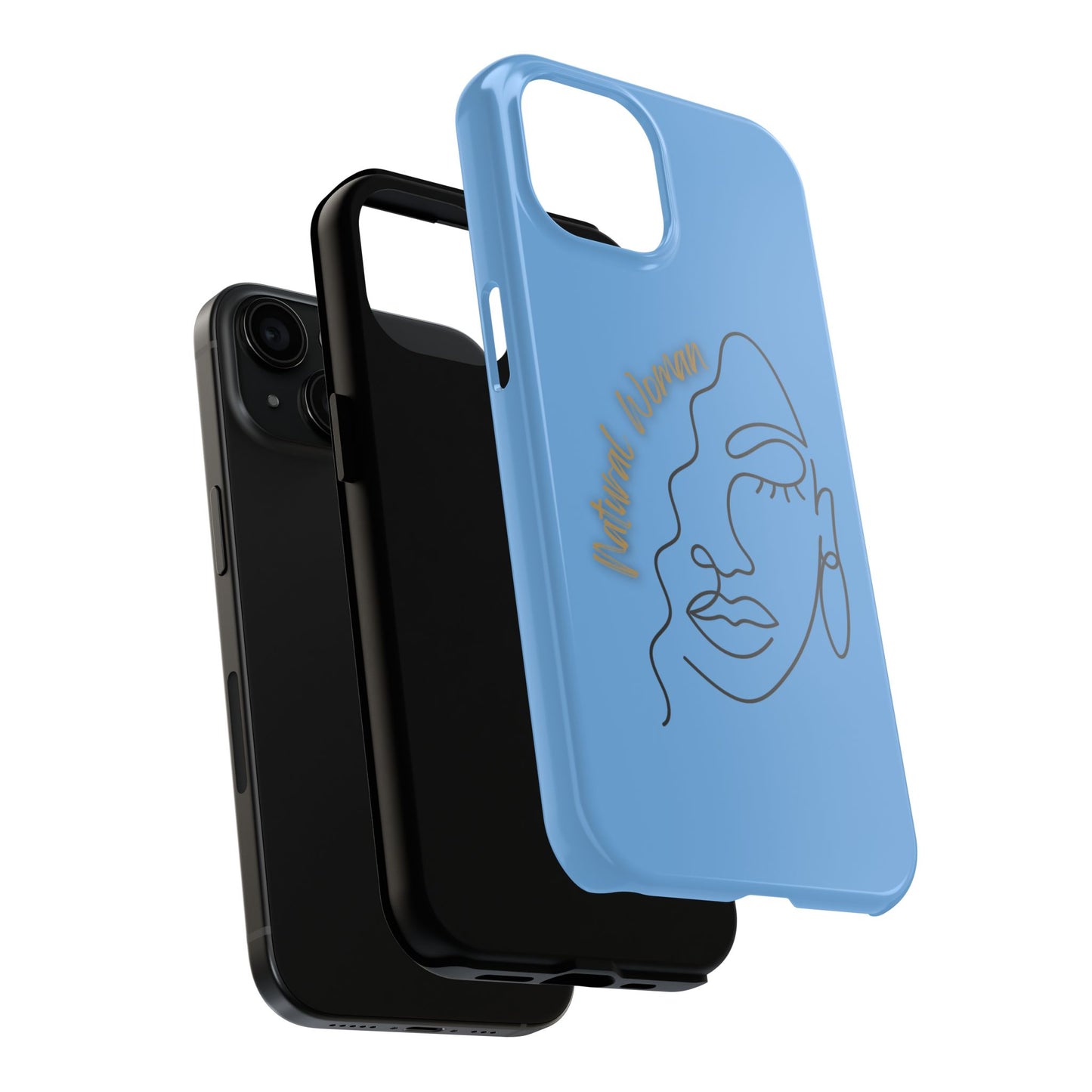 Natural Woman Half Face (BL)Tough Phone Case LIGHT BLUE