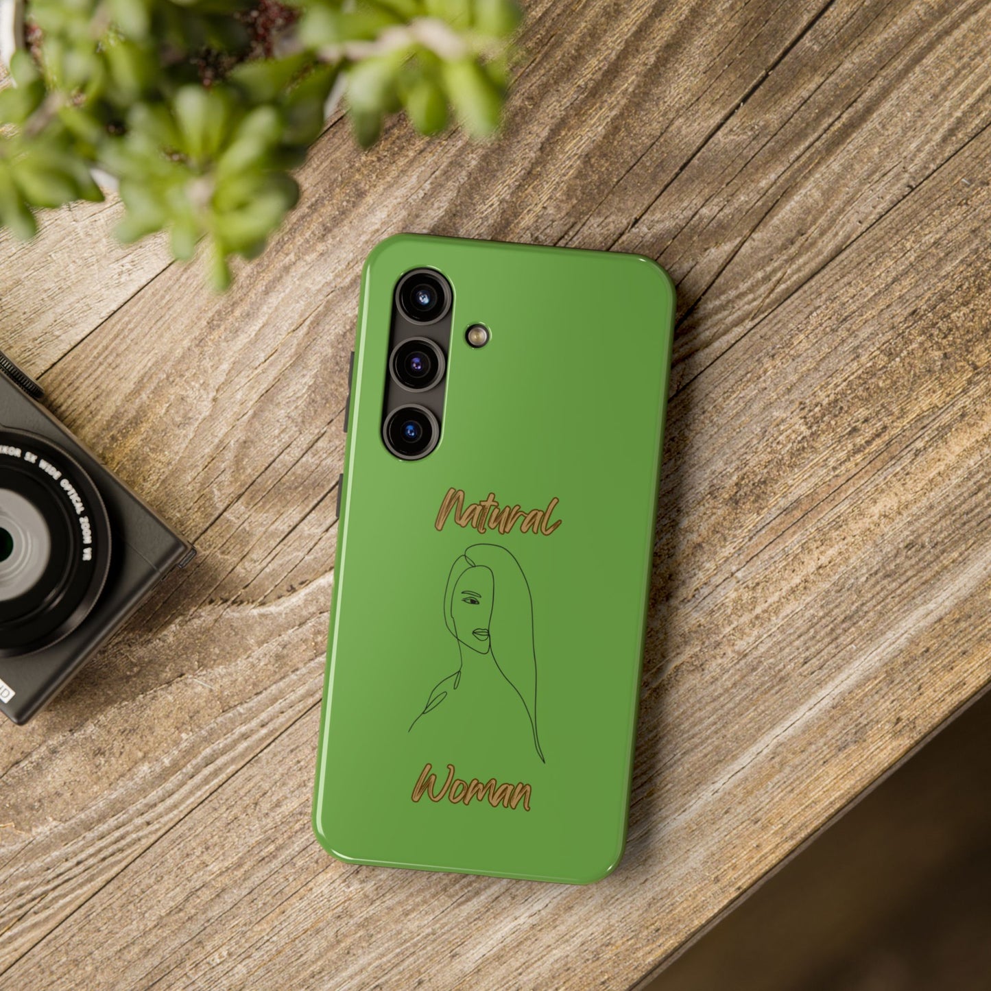 Natural Woman Covered Eye (BL)Tough Phone Cases GREEN