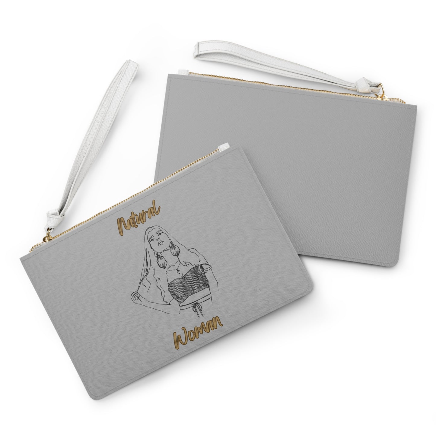 Natural Woman Thinking (BL) Clutch Bag LIGHT GREY