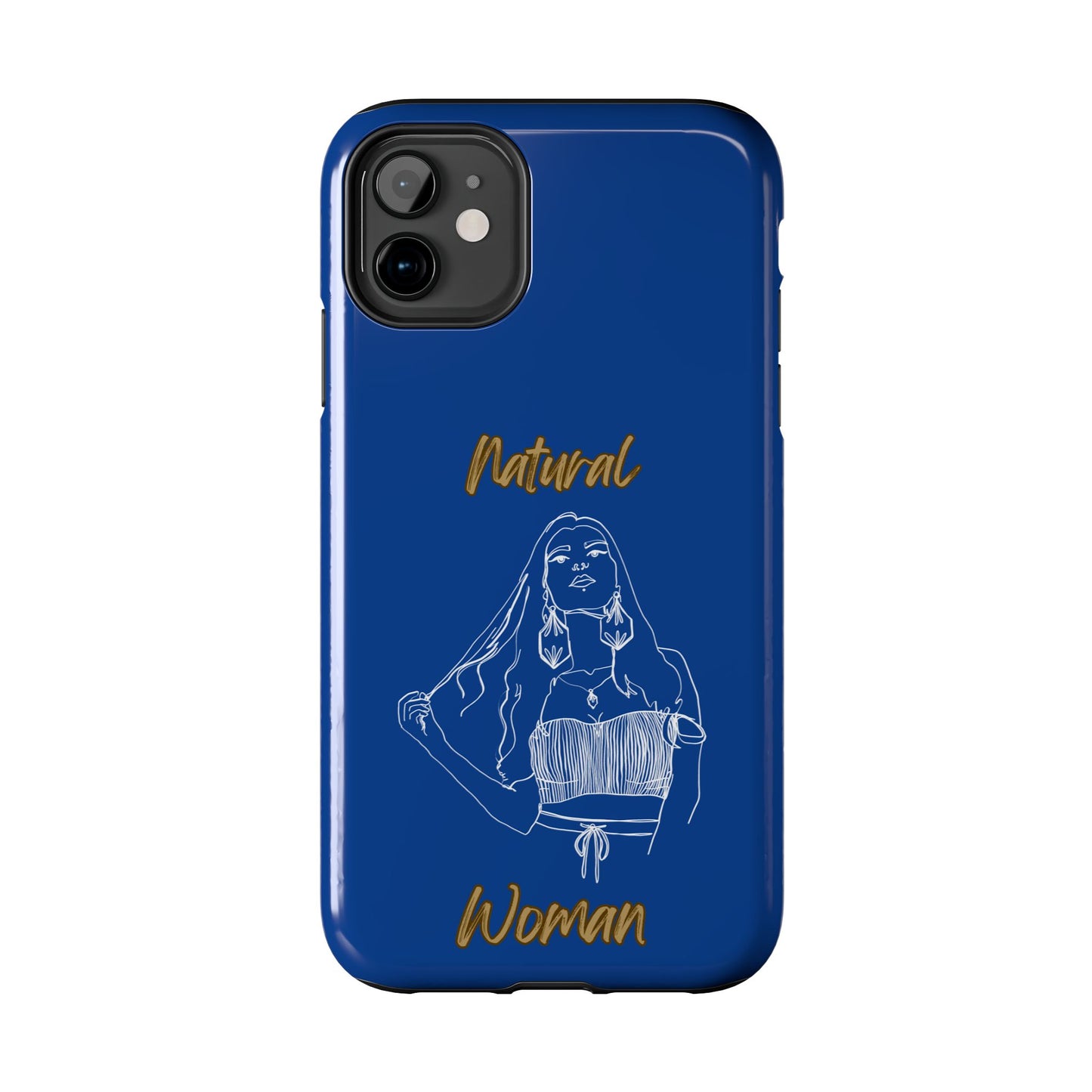 Natural Woman Thinking (WL)Tough Phone Cases DARK BLUE