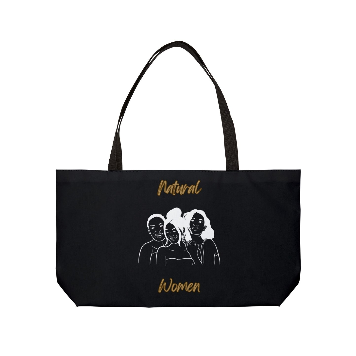 Natural Women Laughing Friends (WL) Weekender Tote Bag BLACK