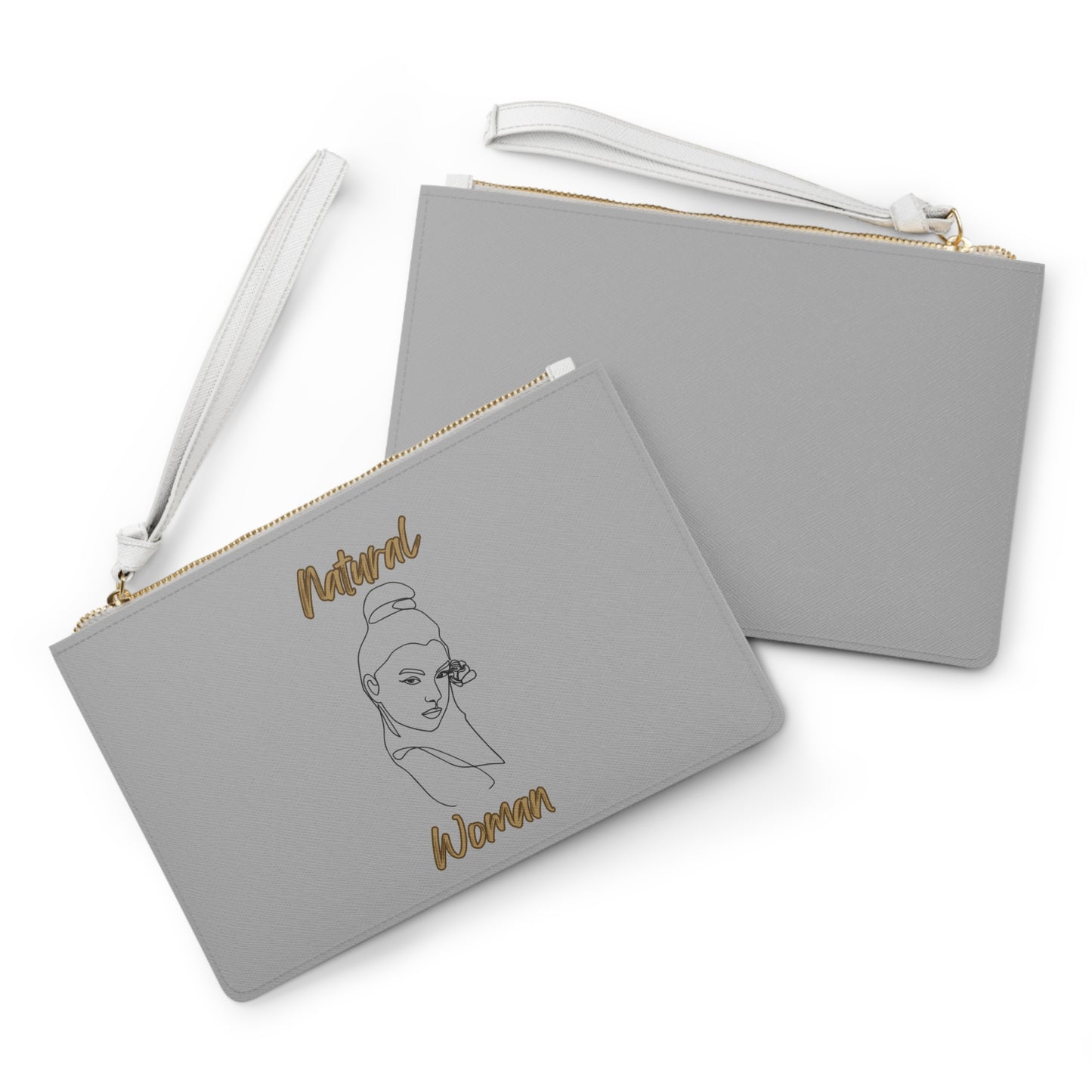 Natural Woman Sassy Bun (BL) Clutch Bag LIGHT GREY