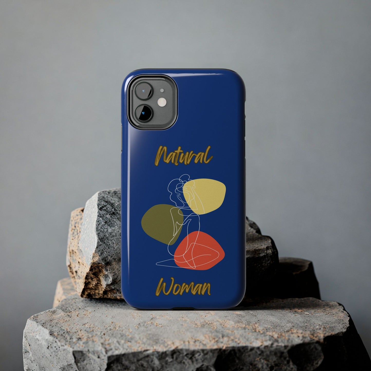 Natural Woman Colorful Pose (WL)Tough Phone Cases DARK BLUE