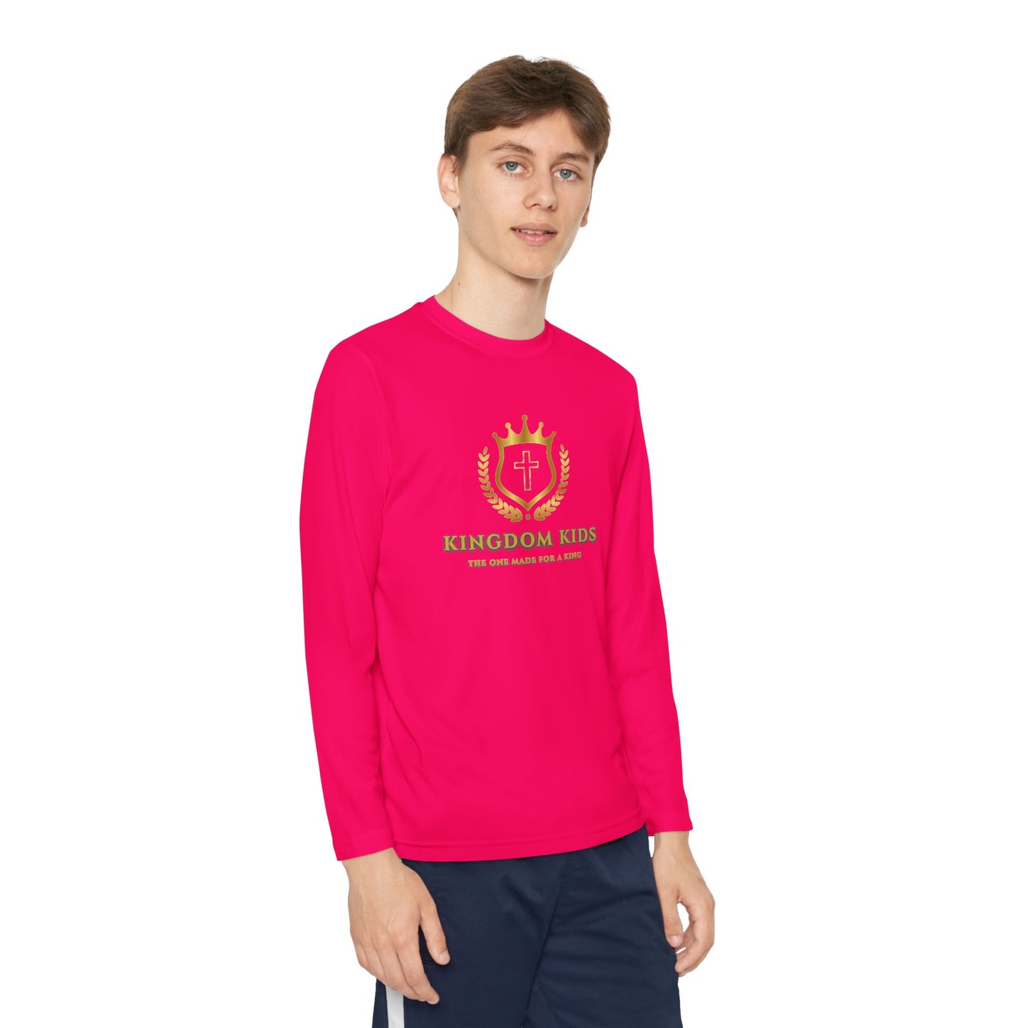 Kingdom Kids Youth Long Sleeve Tee - Crown Design