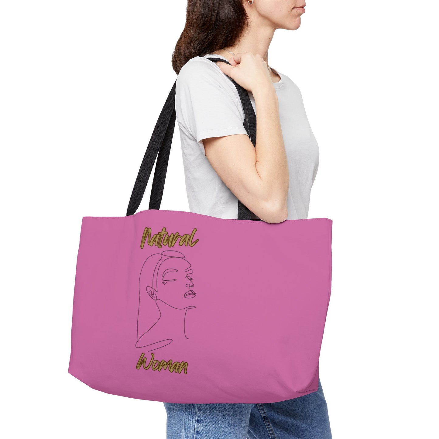 Natural Woman Calm (BL) Weekender Tote Bag LIGHT PINK