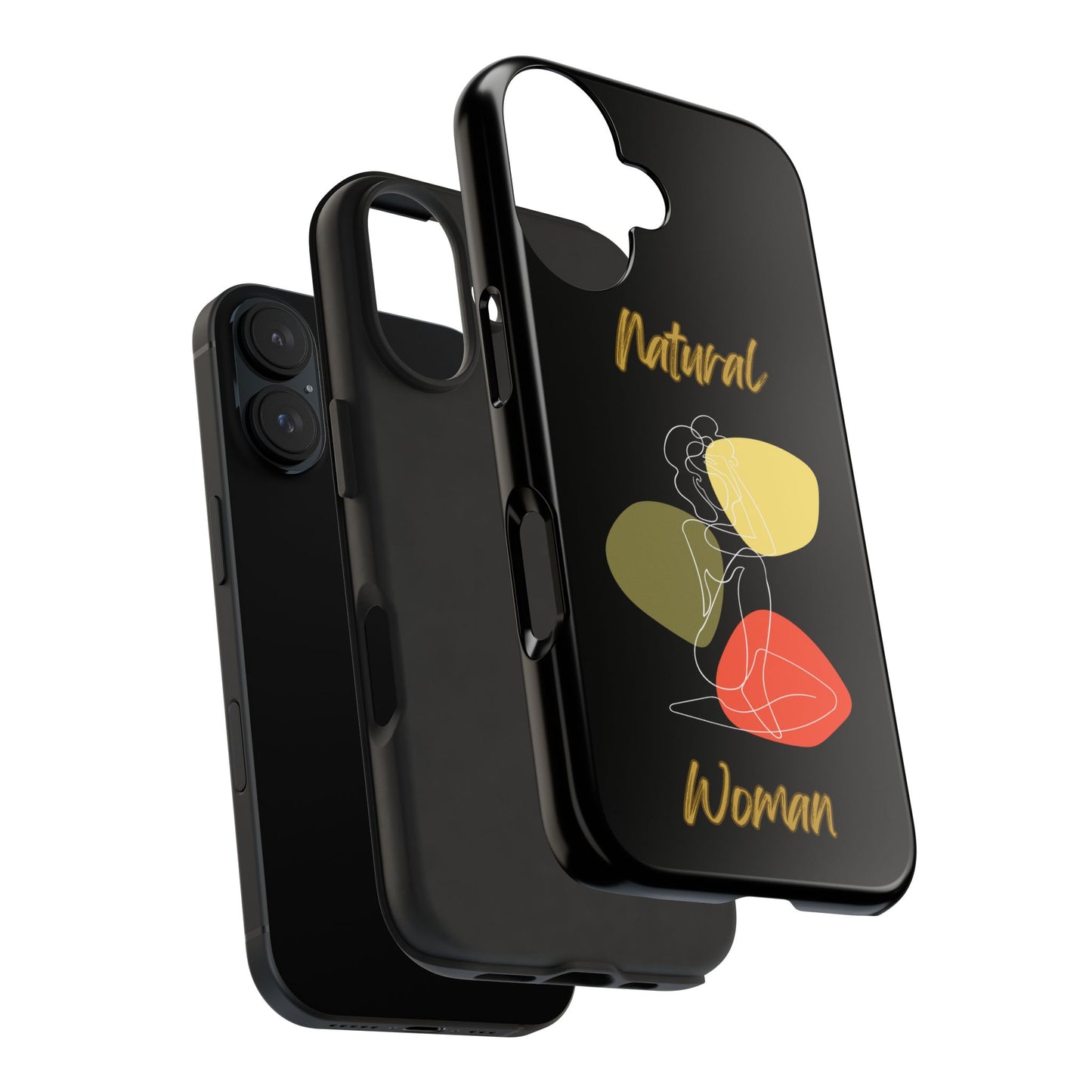 Natural Woman Colorful Pose (WL)Tough Phone Cases BLACK