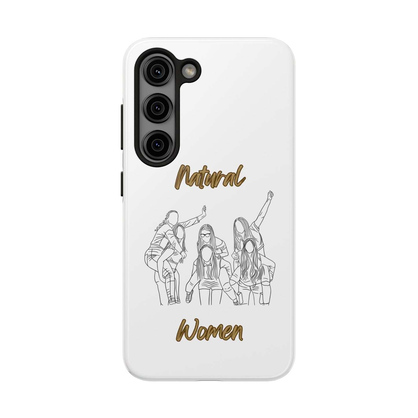 Natural Woman Piggy Back (BL)Tough Phone Cases WHITE