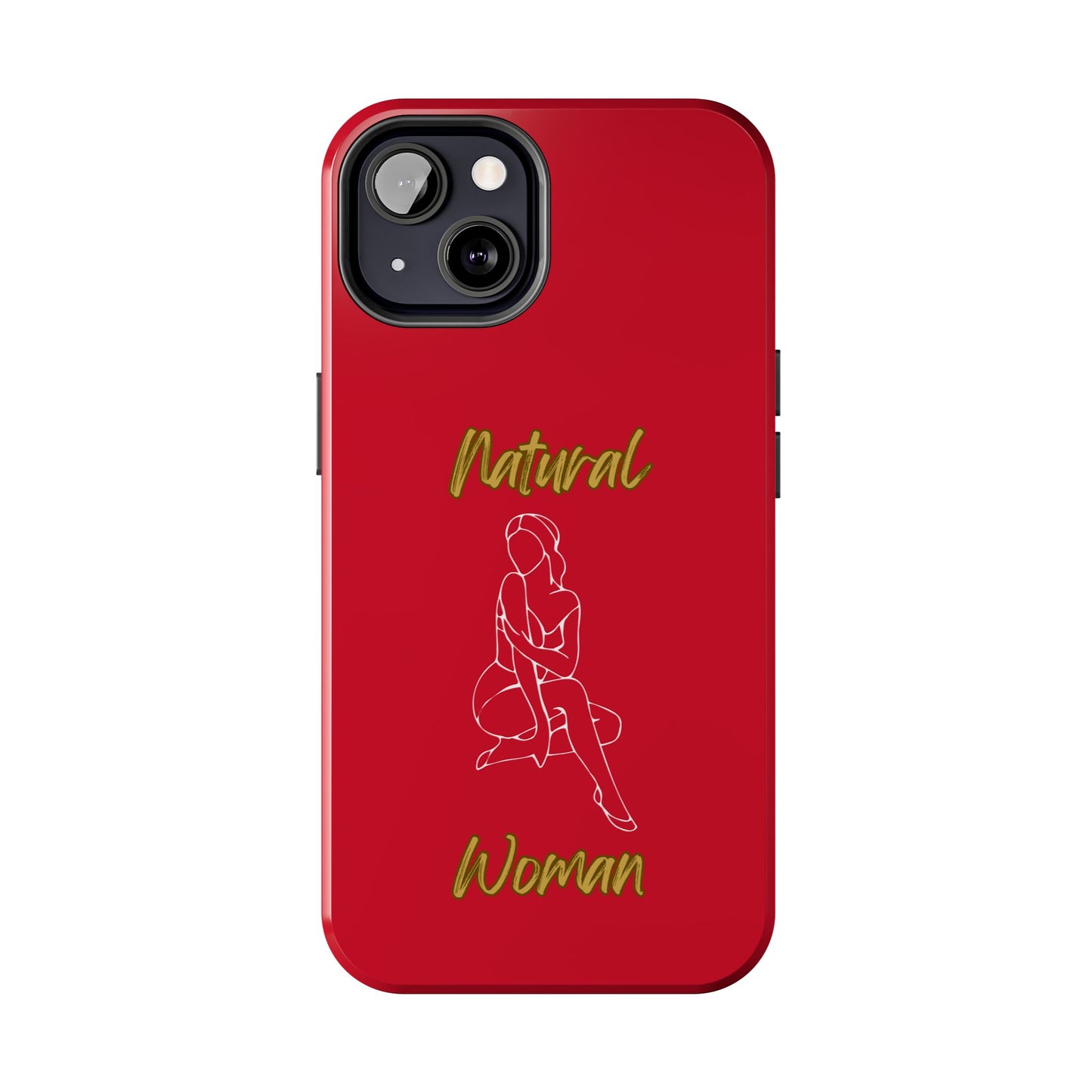 Natural Woman Shoulder Action (WL)Tough Phone Cases DARK RED
