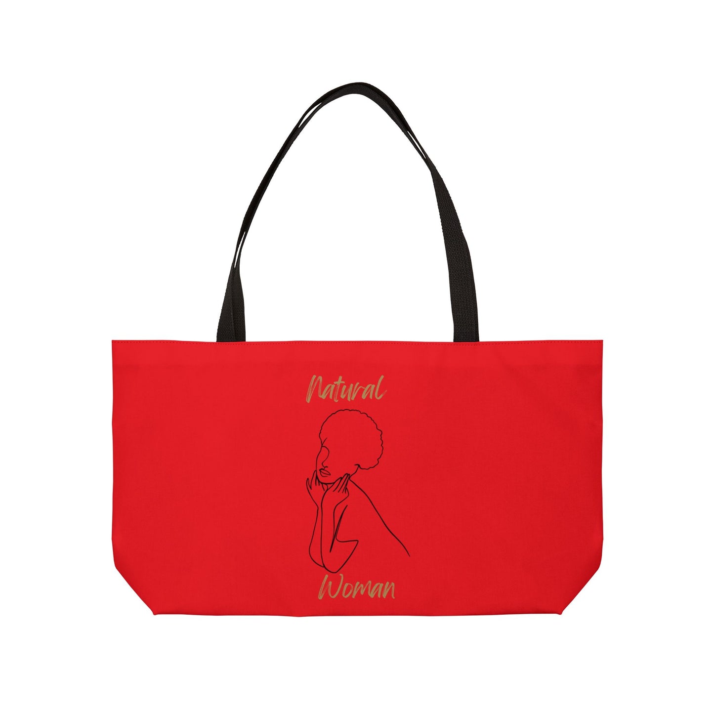 Natural Woman Cute Afro (BL) Weekender Tote Bag RED