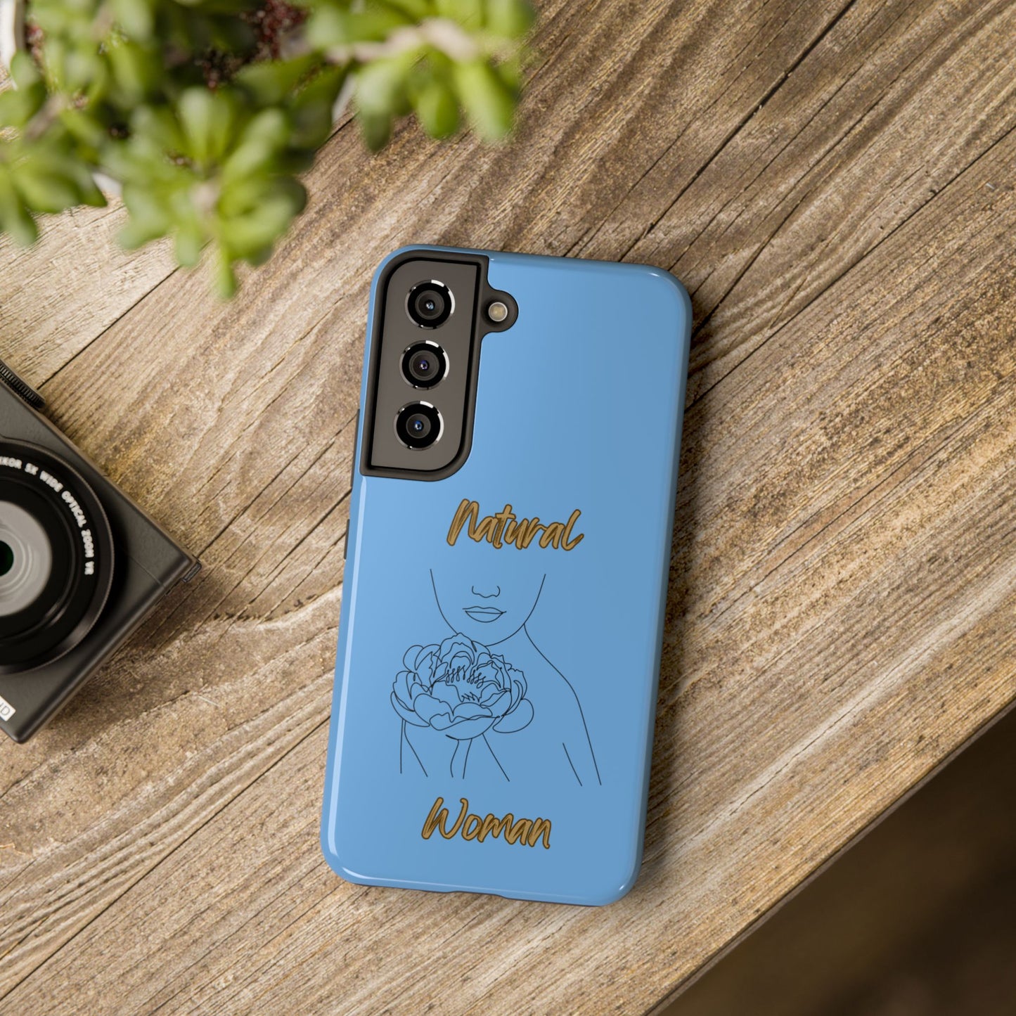 Natural Woman Kissed Flower (BL)Tough Phone Cases LIGHT BLUE