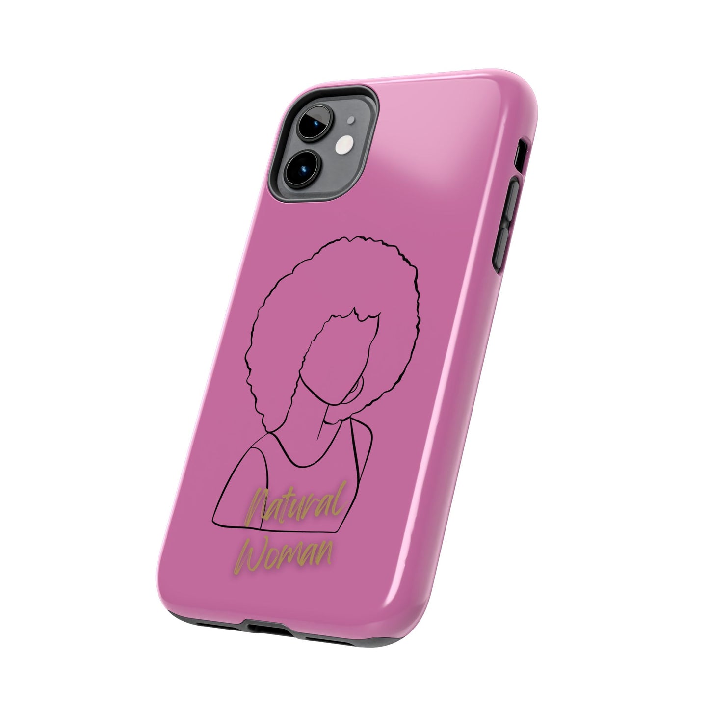 Natural Woman Afro (BL)Tough Phone Cases LIGHT PINK