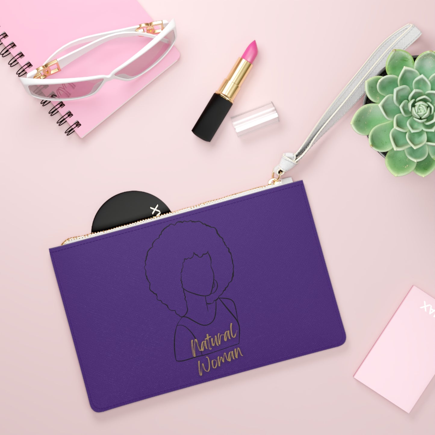 Natural Woman Afro (BL) Clutch Bag PURPLE
