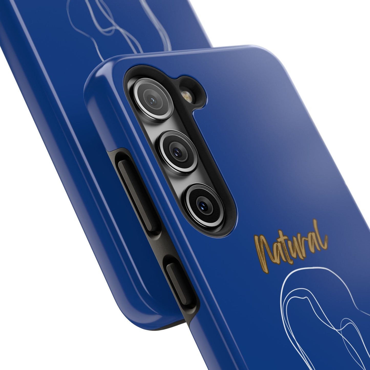 Natural Woman Hanging Hair (WL) Tough Phone Cases DARK BLUE