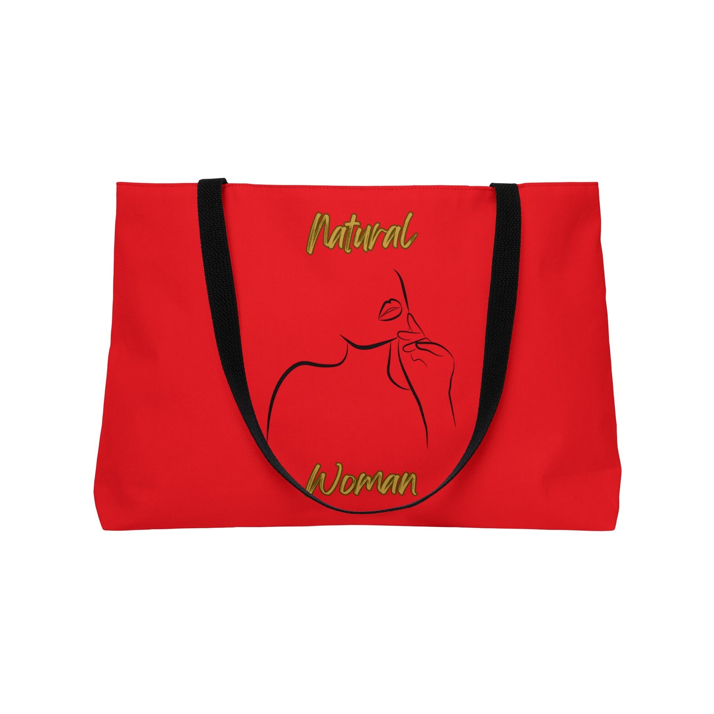 Natural Woman Chin Up (BL) Weekender Tote Bag RED