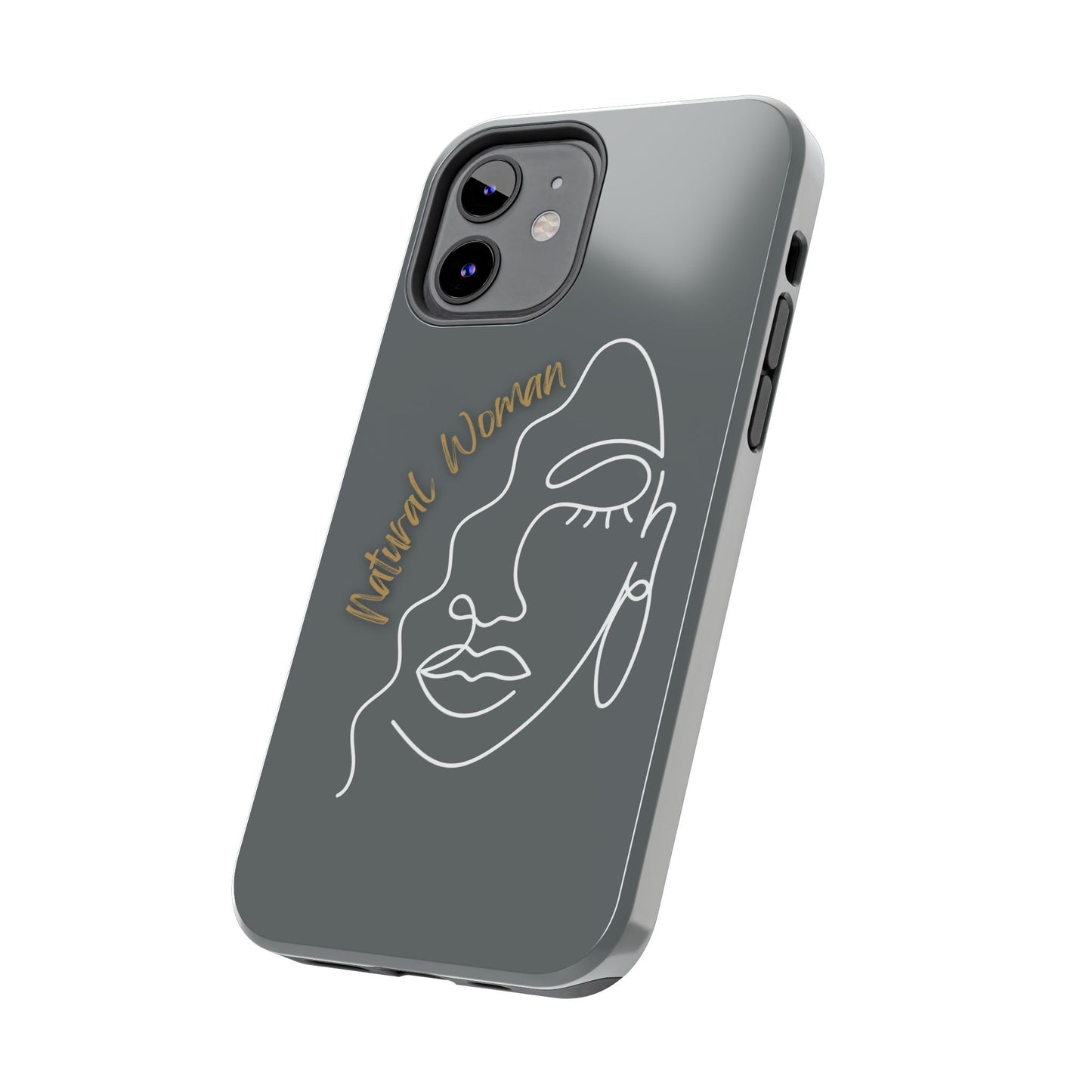 Natural Woman Half Face (WL)Tough Phone Case DARK GREY
