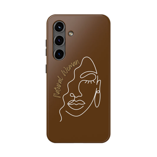 Natural Woman Half Face (WL)Tough Phone Case BROWN