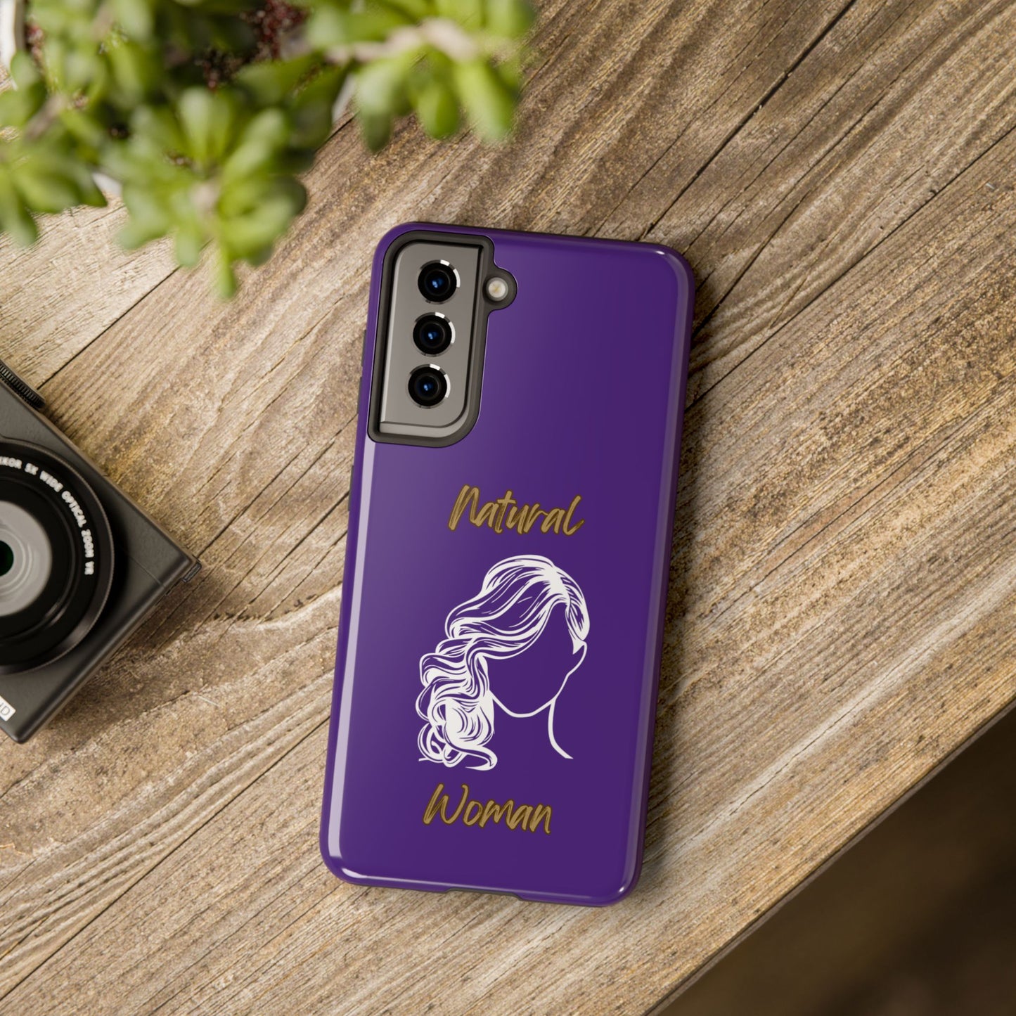 Natural Woman Long Curl (WL)Tough Phone Cases PURPLE