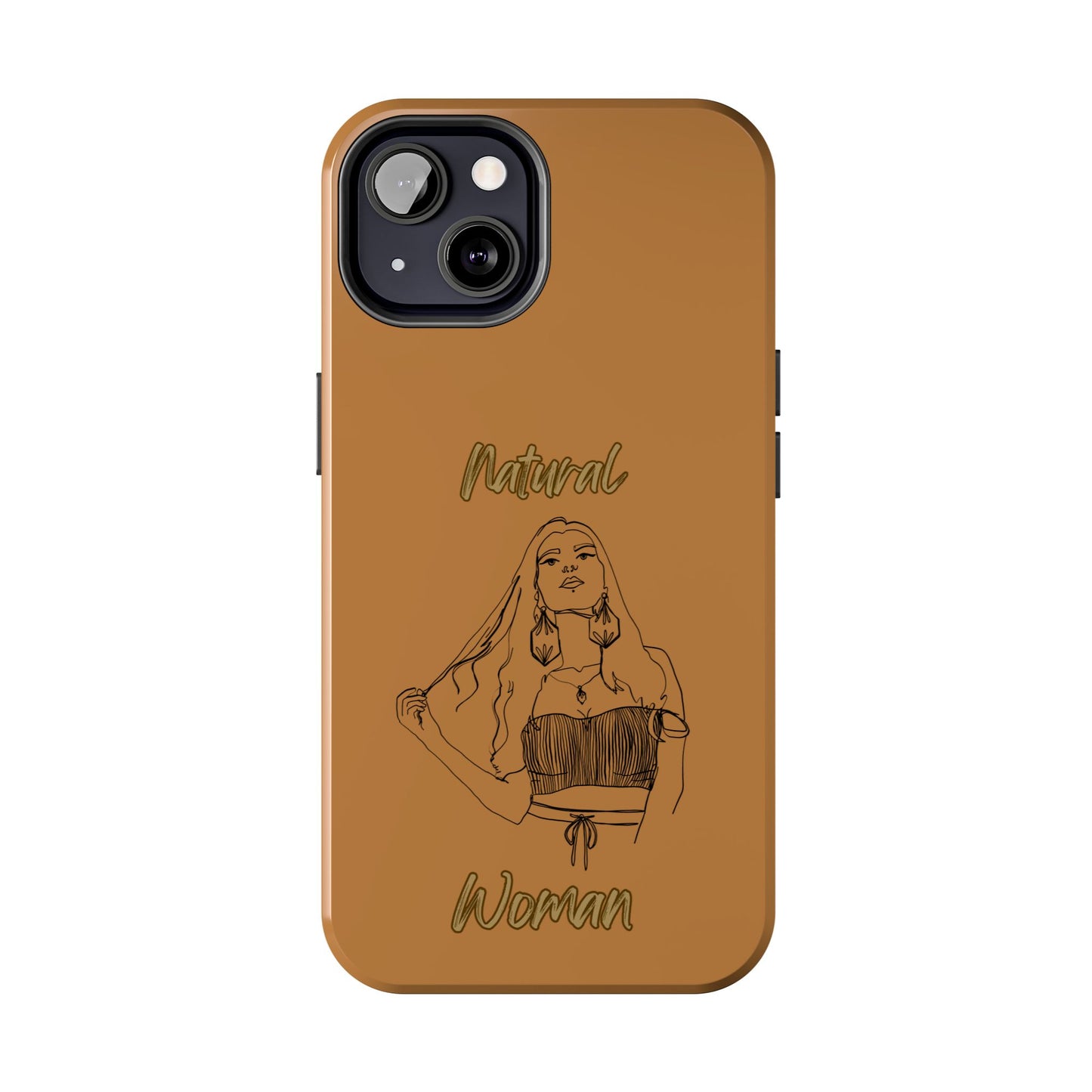 Natural Woman Thinking (BL)Tough Phone Cases LIGHT BROWN