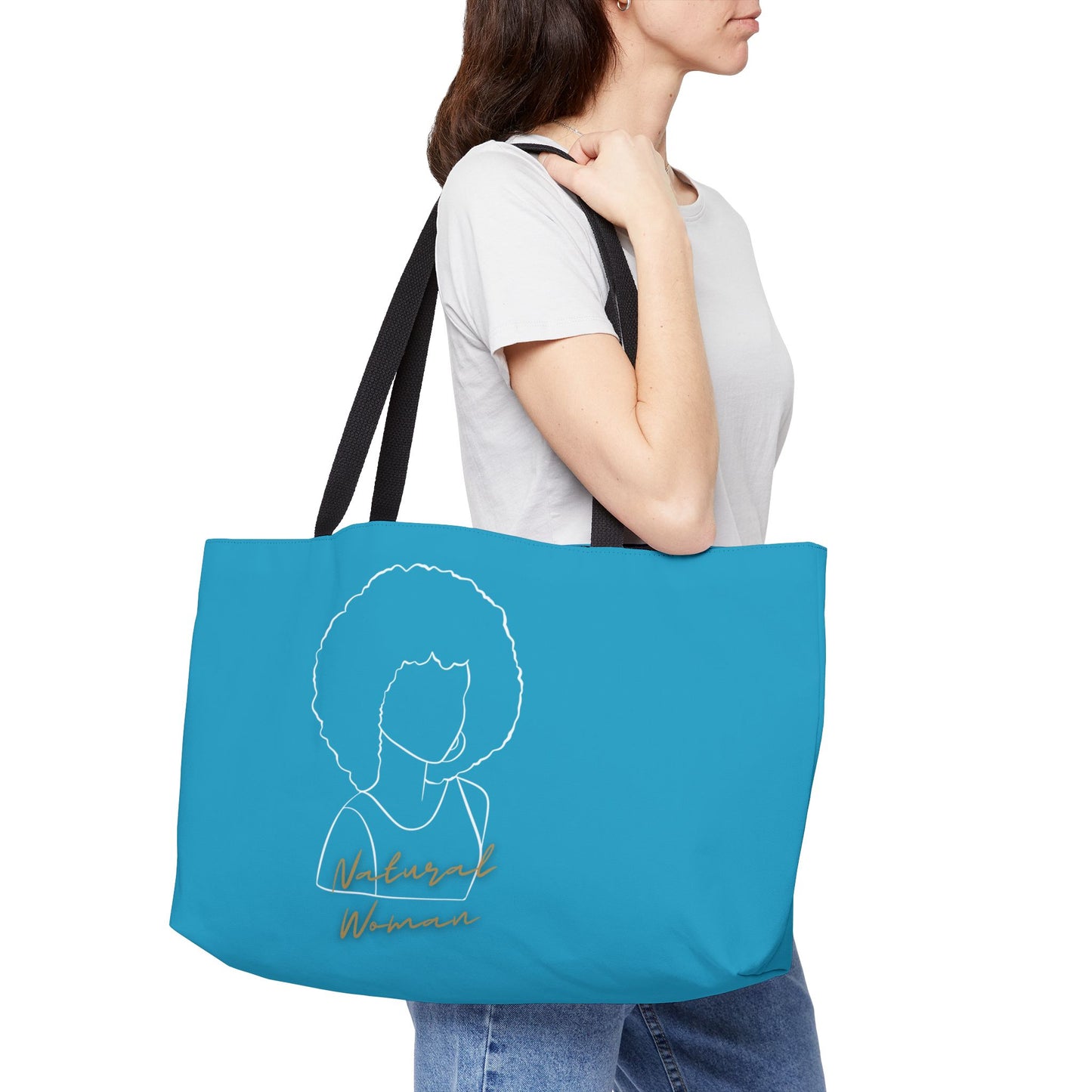 Natural Woman Afro (WL) Weekender Tote Bag TURQUOISE