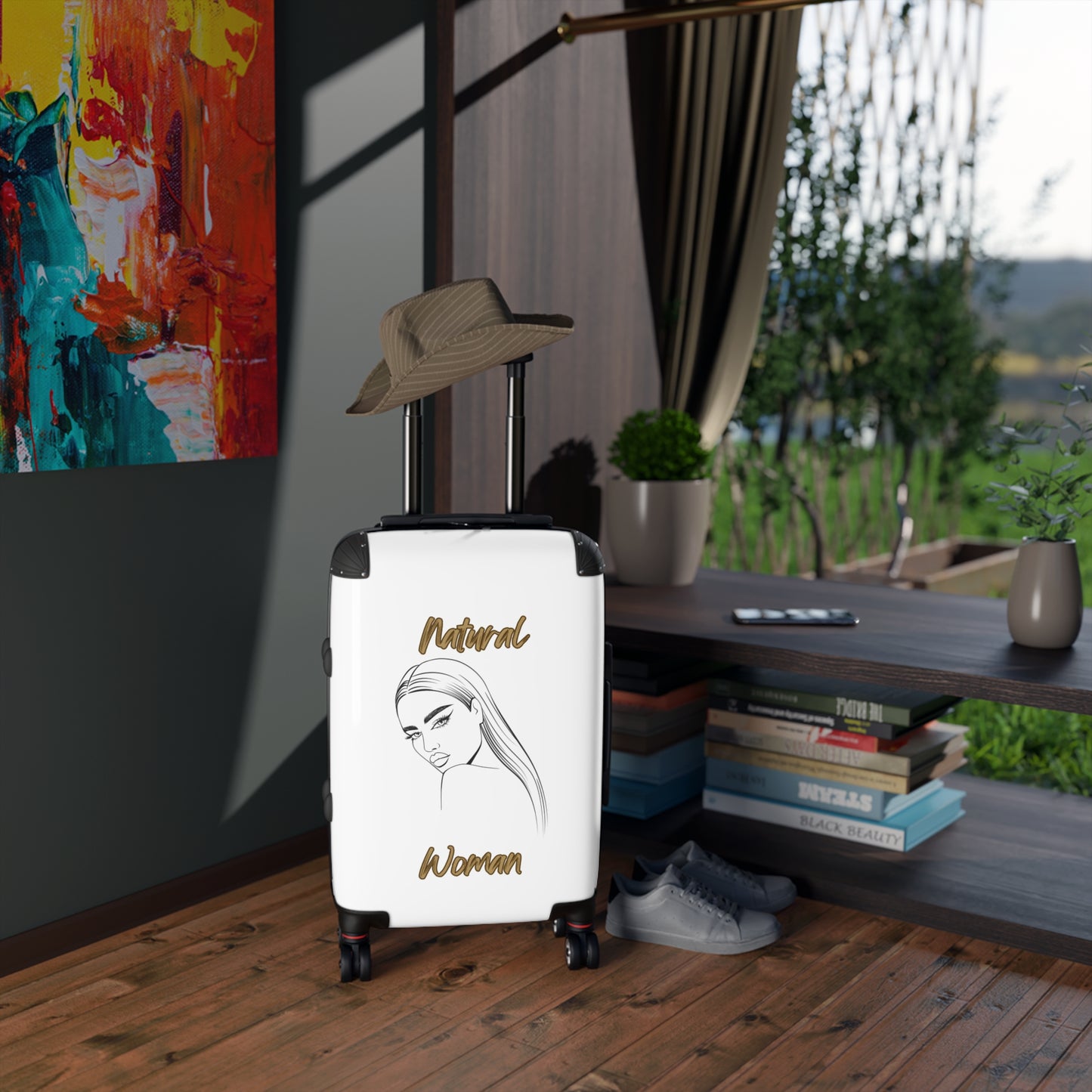 Natural Woman The Stare (BL) Suitcase WHITE