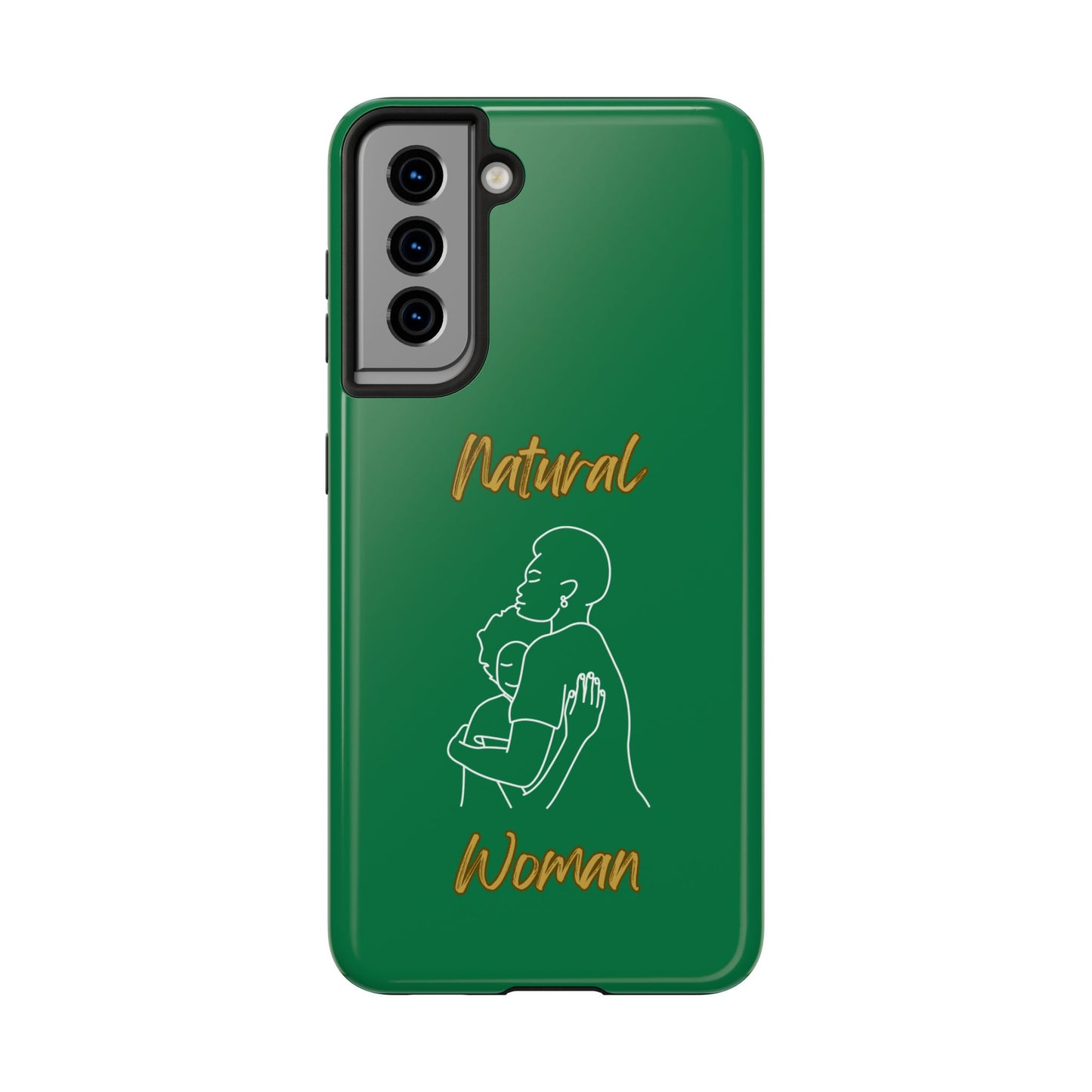 Natural Woman Safe With Momma (WL) Tough Phone Cases DARK GREEN
