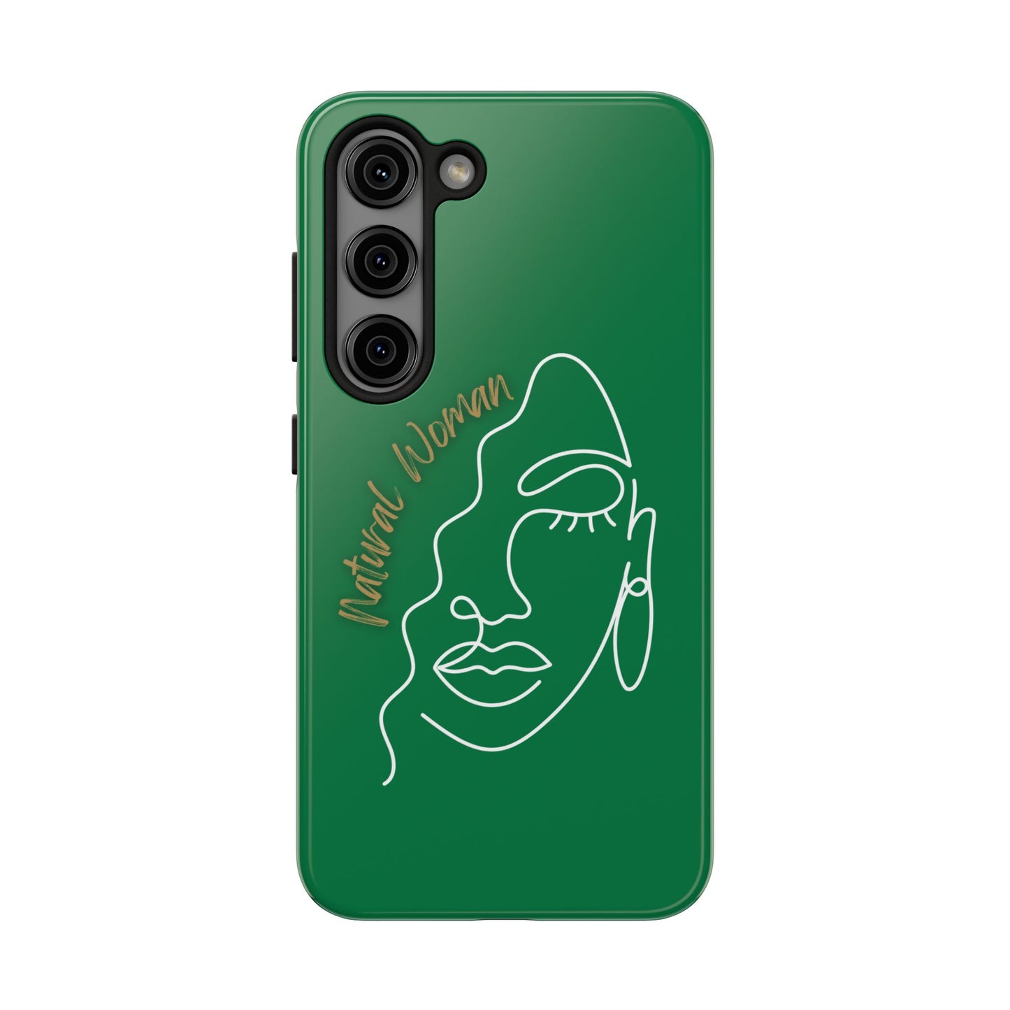Natural Woman Half Face (WL)Tough Phone Case DARK GREEN