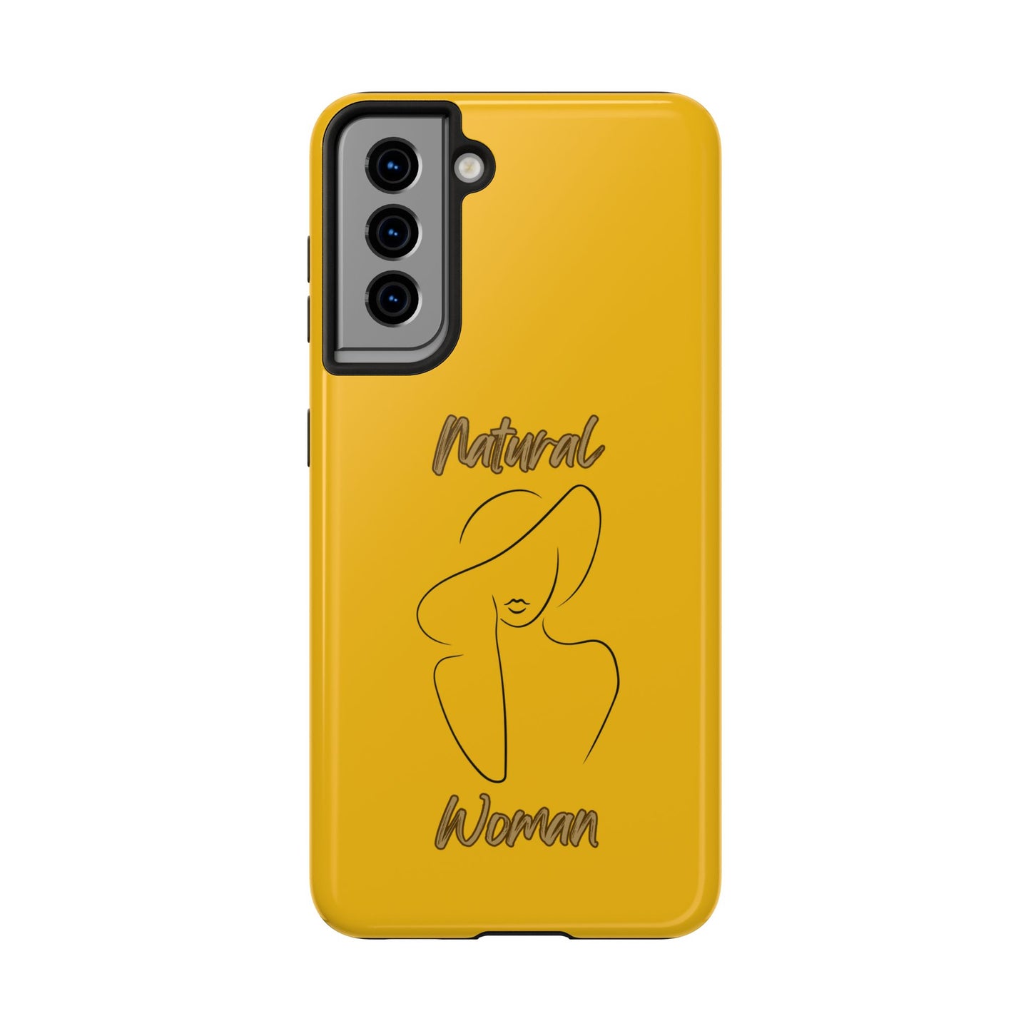 Natural Woman Sun Hat (BL) Tough Phone Cases YELLOW