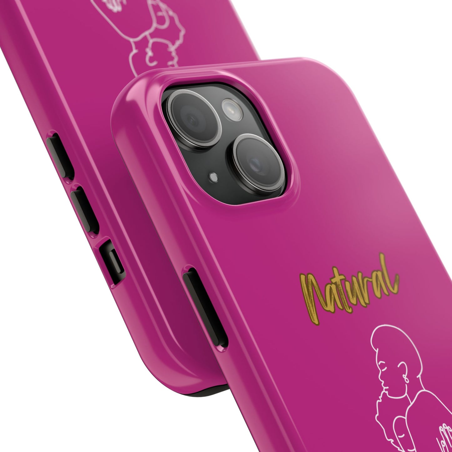 Natural Woman Safe With Momma (WL) Tough Phone Cases PINK