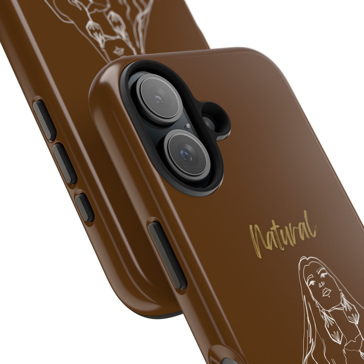 Natural Woman Thinking (WL)Tough Phone Cases BROWN