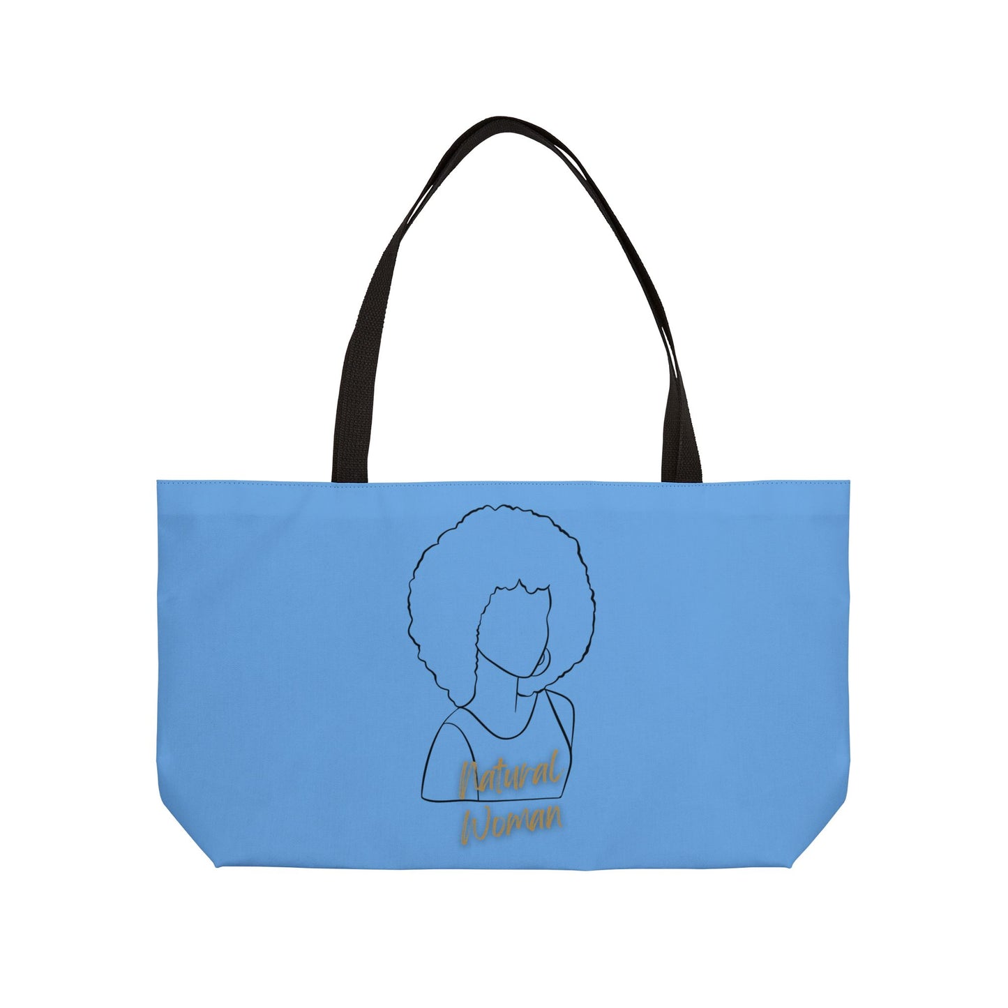 Natural Woman Afro (BL) Weekender Tote Bag LIGHT BLUE