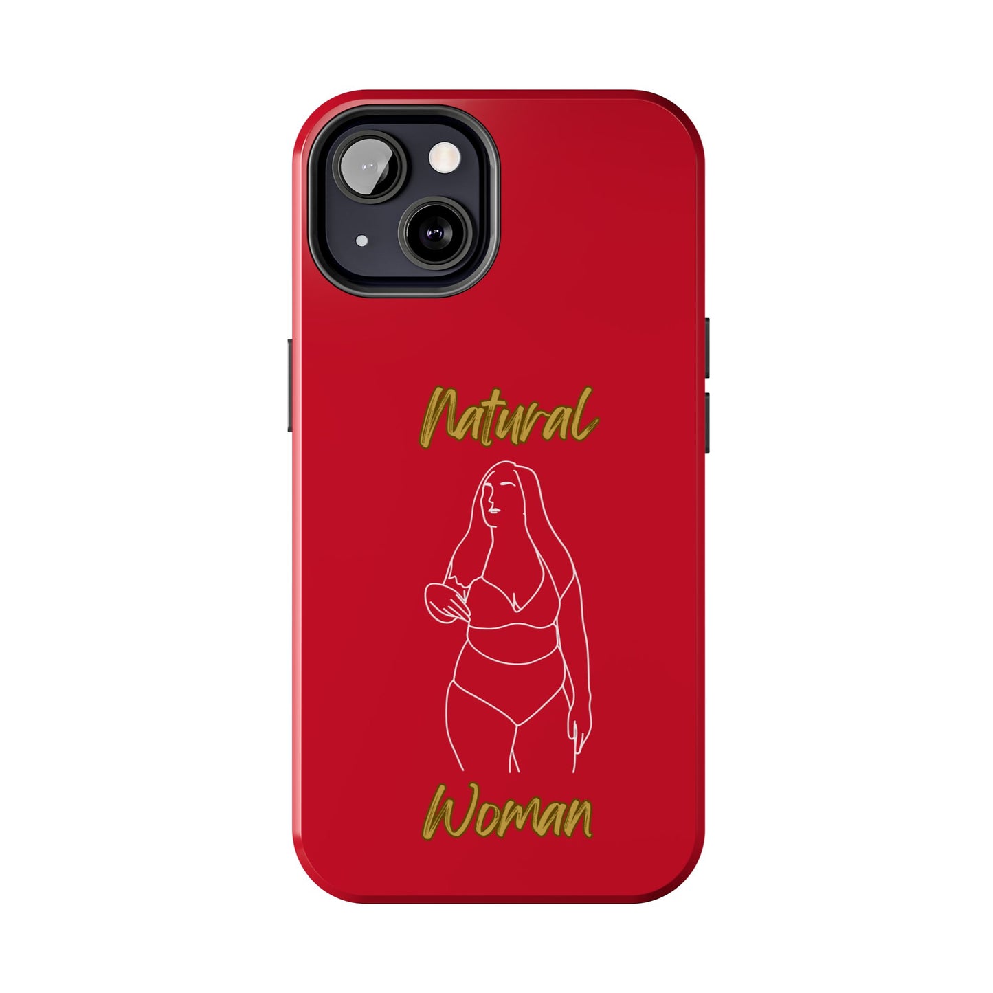 Natural Woman Full Beauty (WL)Tough Phone Cases DARK RED