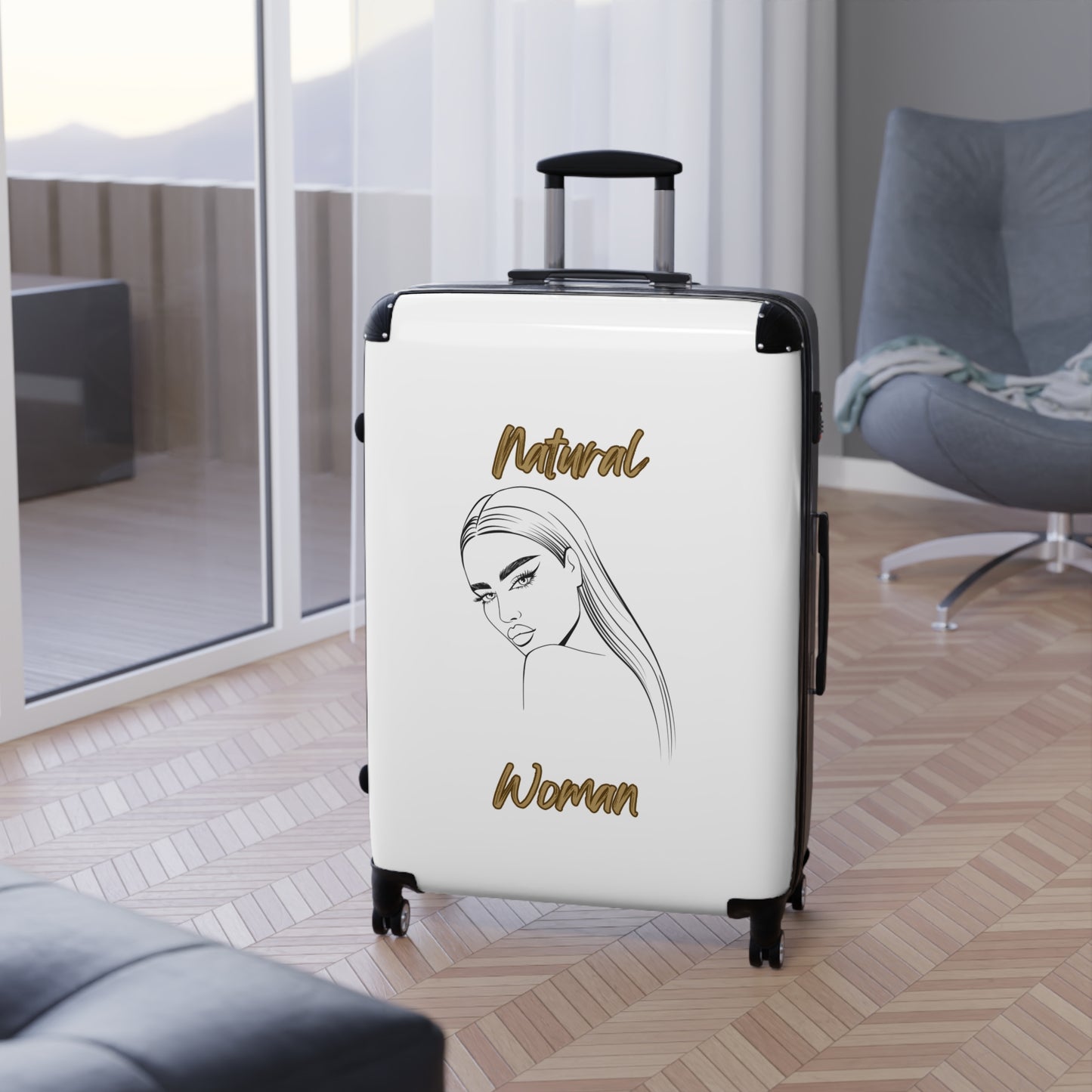 Natural Woman The Stare (BL) Suitcase WHITE