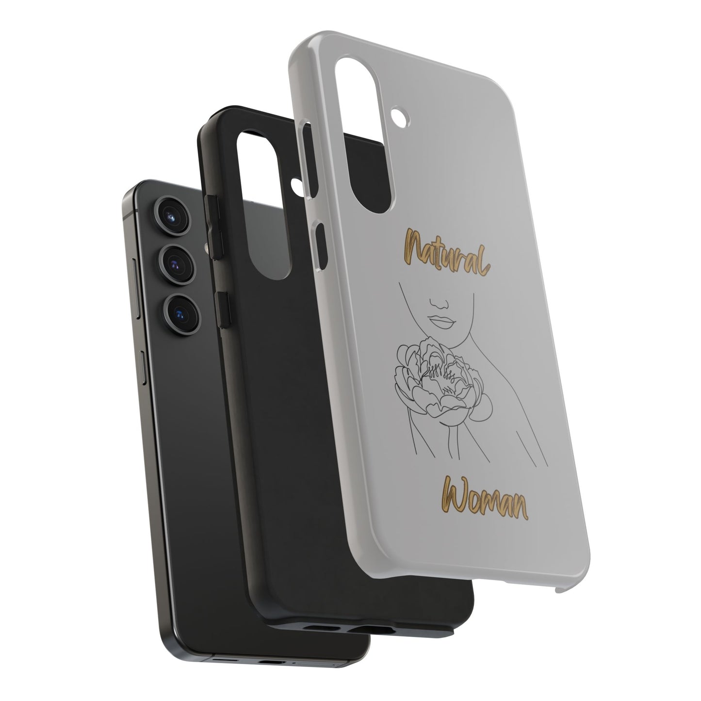 Natural Woman Kissed Flower (BL)Tough Phone Cases LIGHT GREY