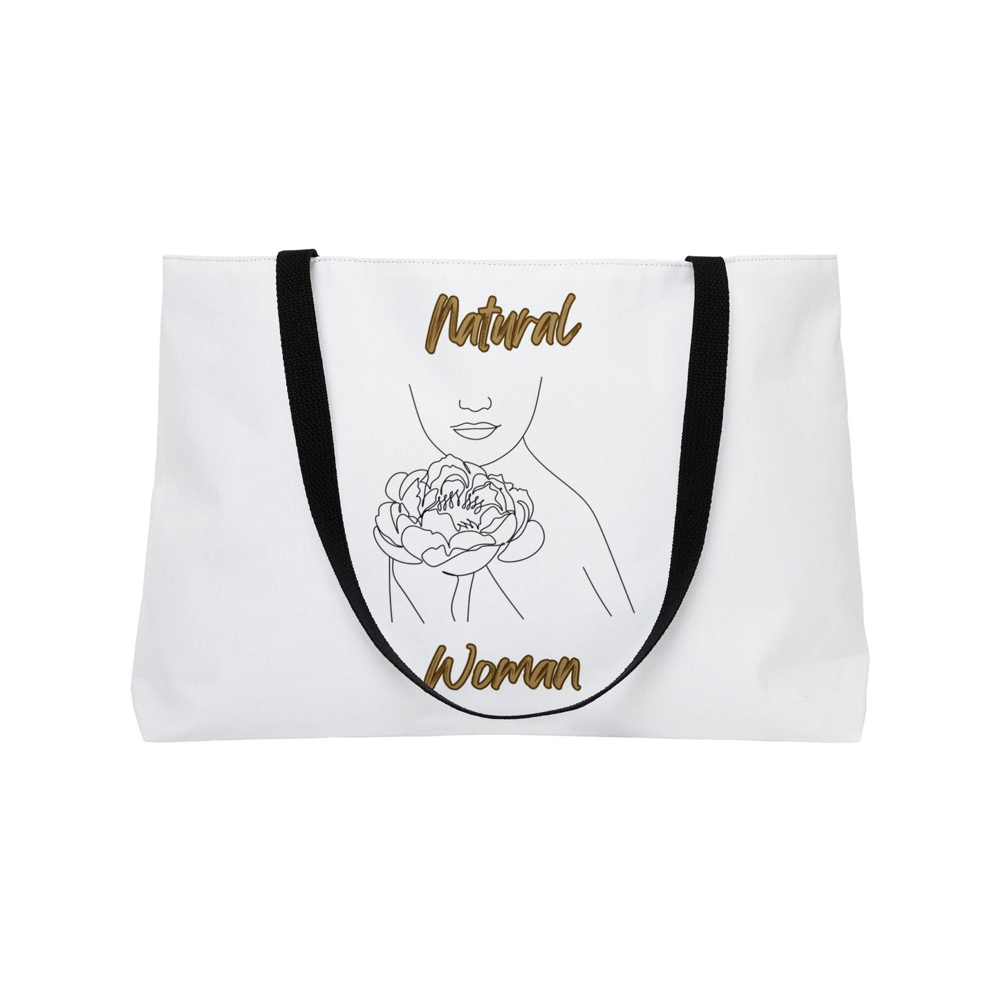 Natural Woman Kissed Flower (BL) Weekender Tote Bag WHITE