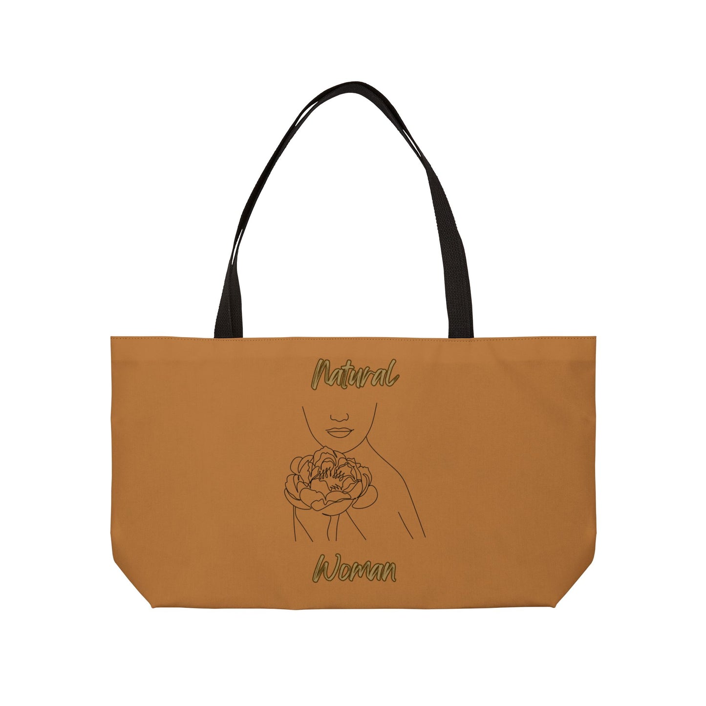 Natural Woman Kissed Flower (BL) Weekender Tote Bag LIGHT BROWN