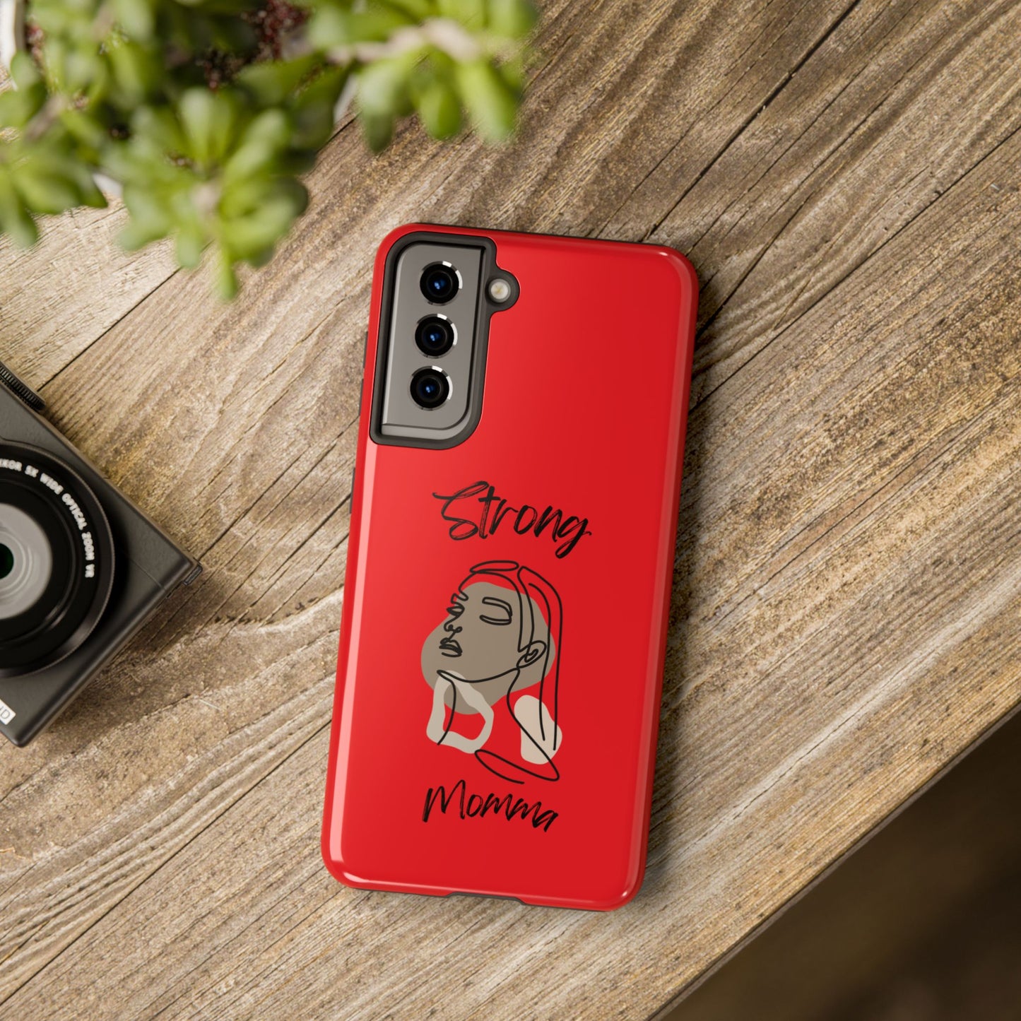 STRONG MOMMA Samsung Galaxy Tough Phone Cases (BL) Red