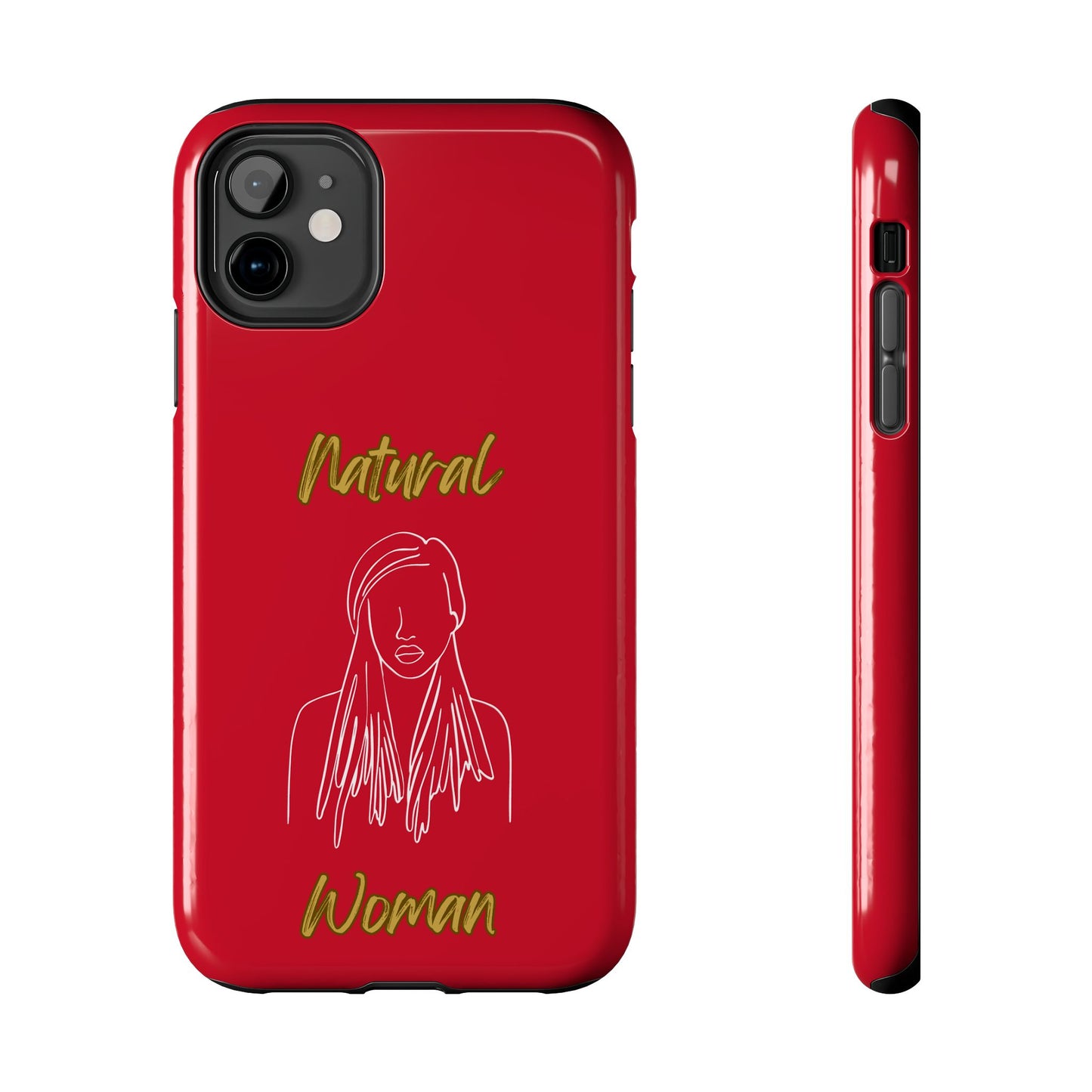 Natural Woman Content (WL)Tough Phone Cases DARK RED