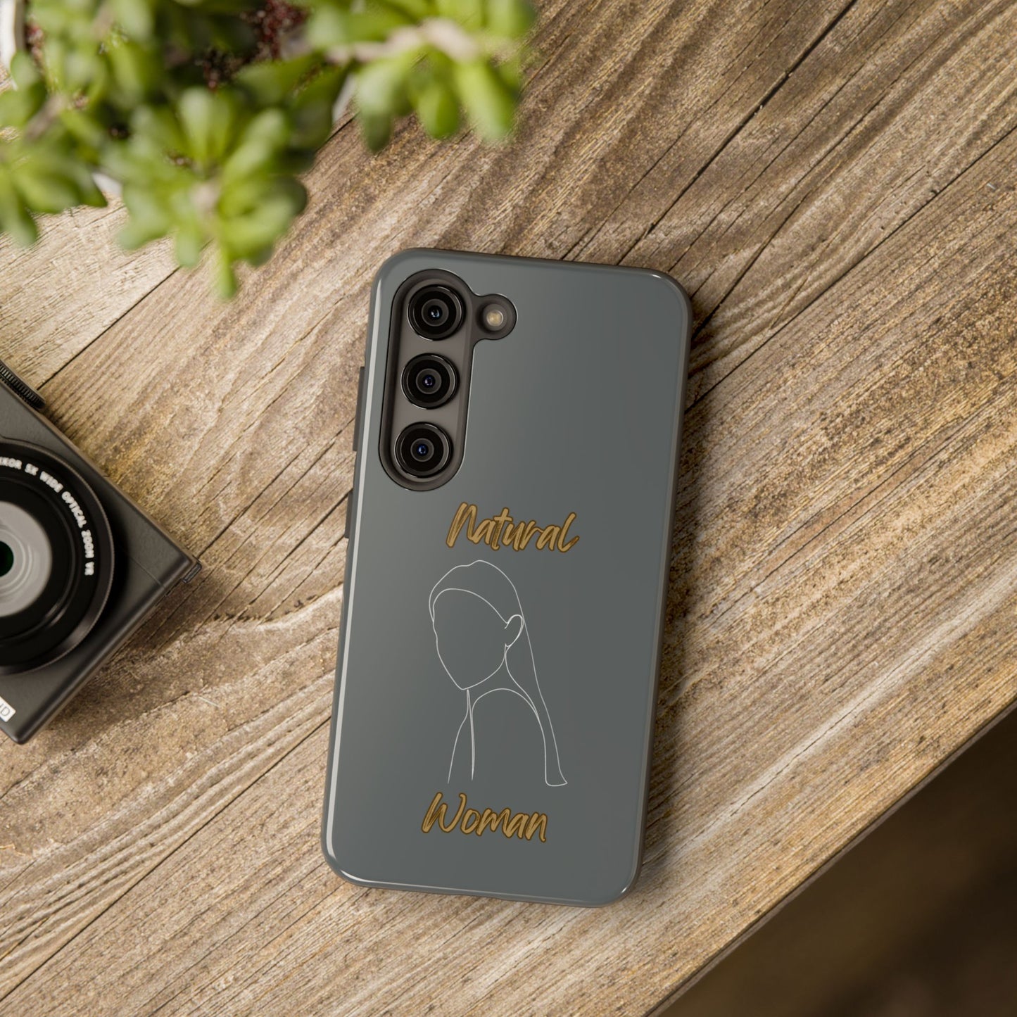 Natural Woman Tilted Look (WL) Tough Phone Cases DARK GREY